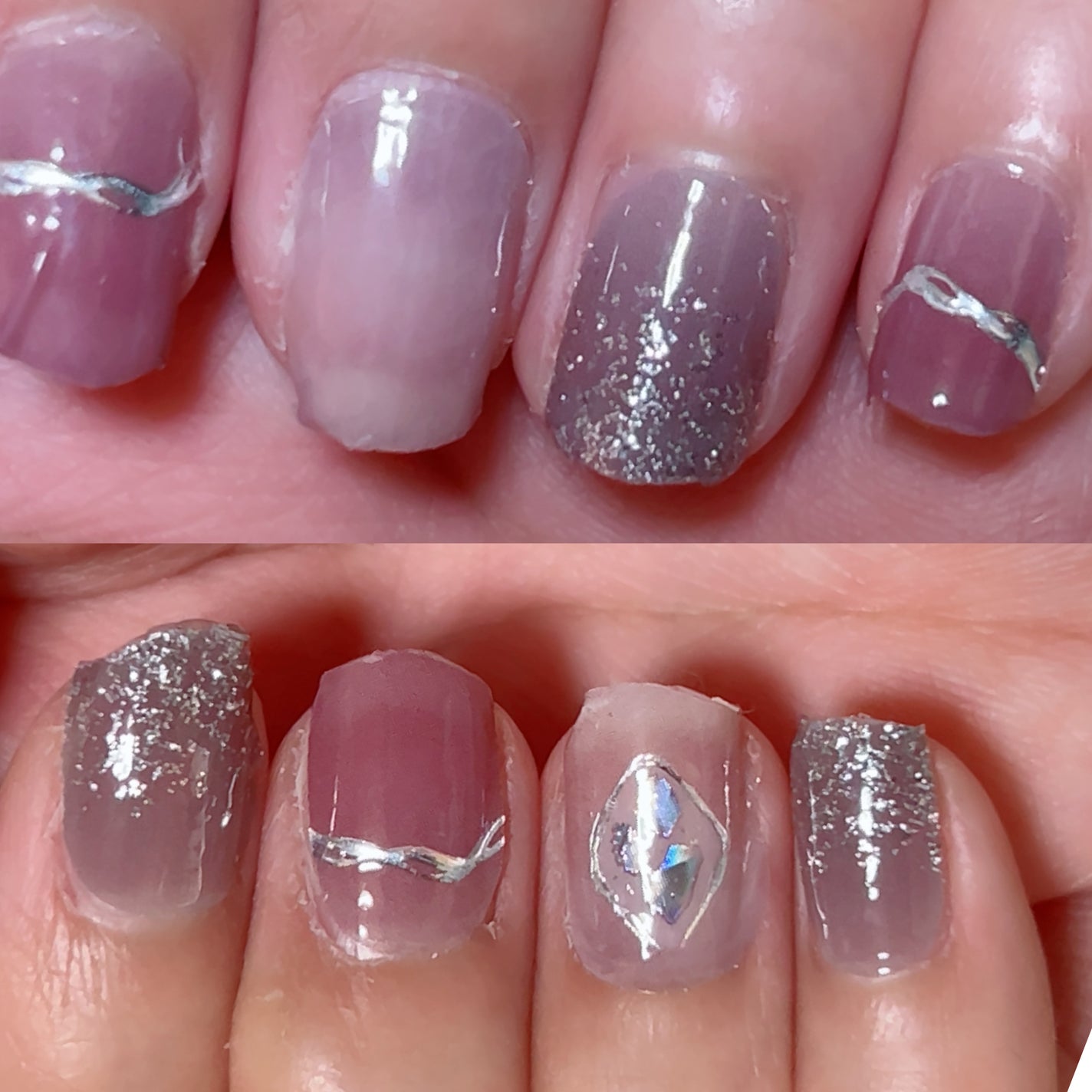 貼るジェルネイル/セリア/ネイルシールを使ったクチコミ(2枚目)