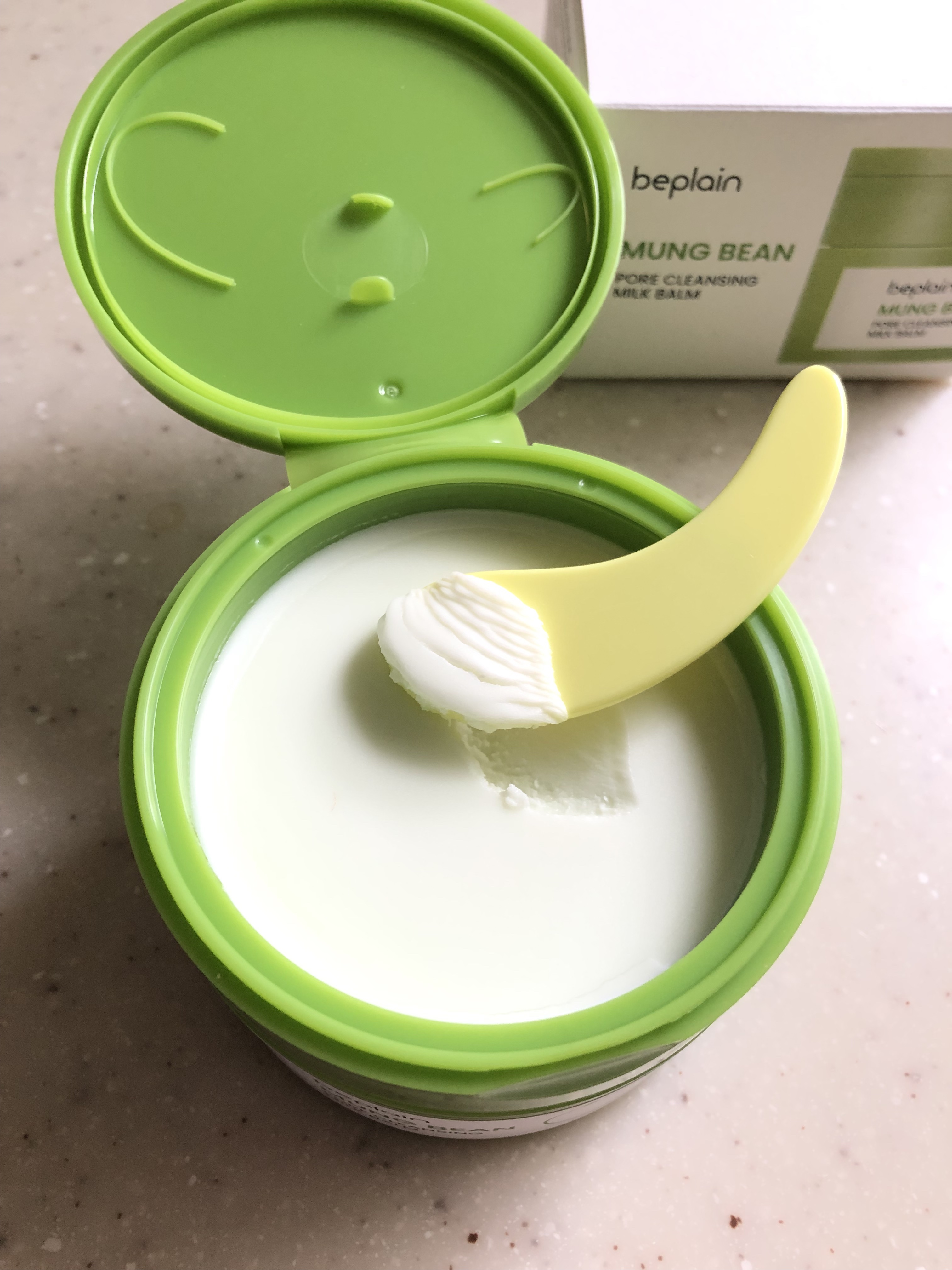 緑豆毛穴クレンジングミルクバーム/beplain/クレンジングバームを使ったクチコミ（3枚目）