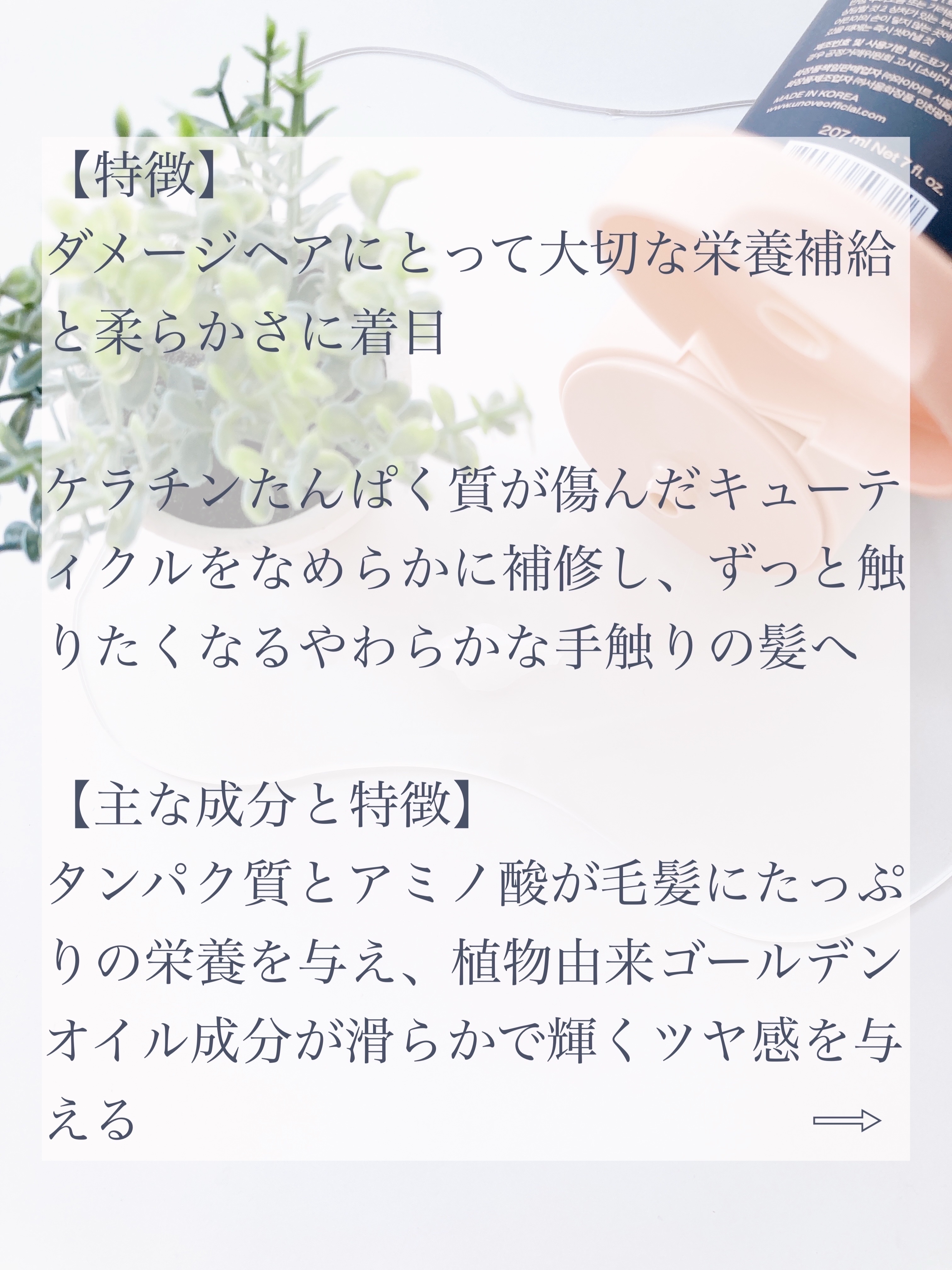 ディープダメージトリートメントEX/UNOVE/洗い流すヘアトリートメントを使ったクチコミ（2枚目）