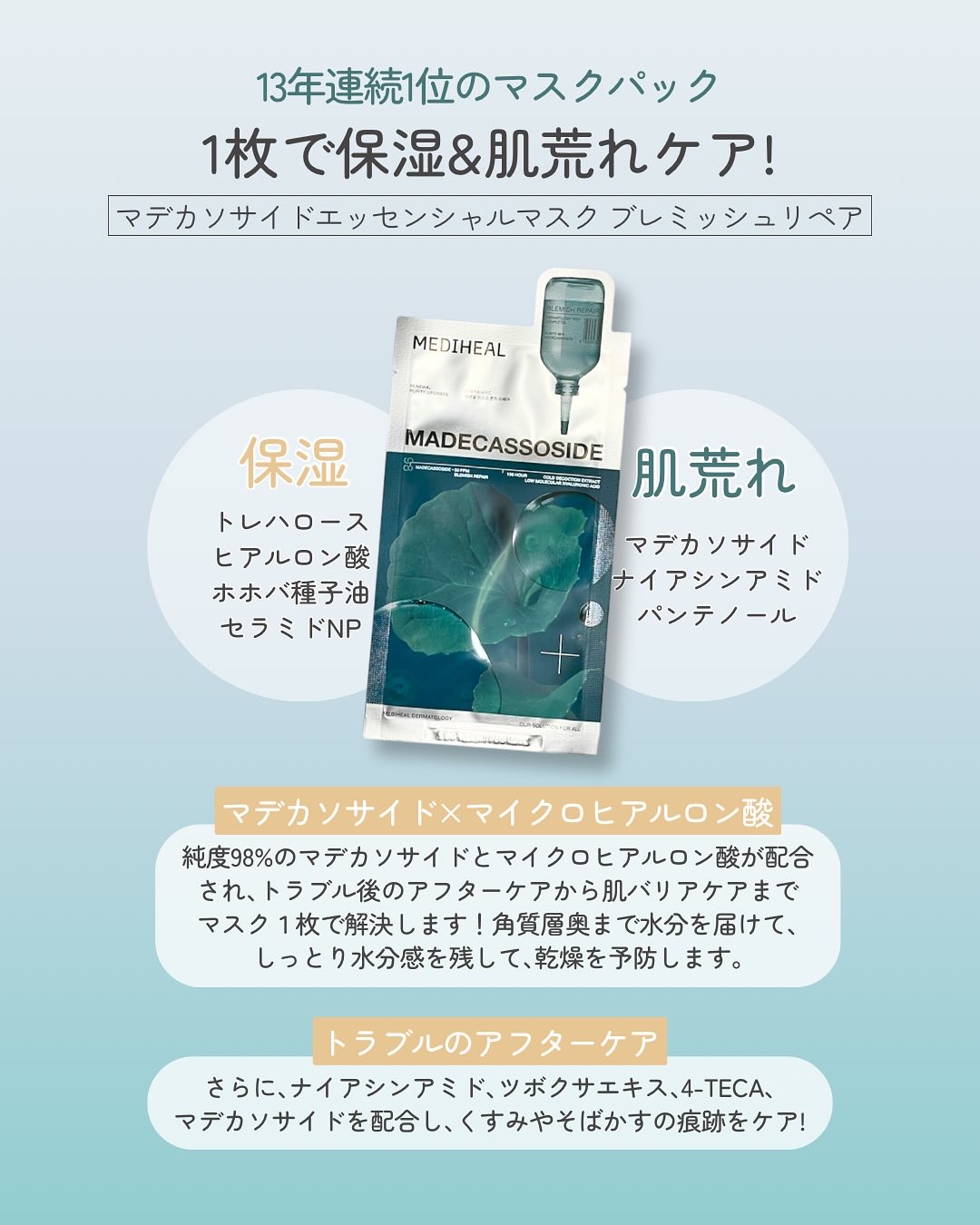 マデカッソシド エッセンシャルマスク/MEDIHEAL/シートマスク・パックを使ったクチコミ（2枚目）