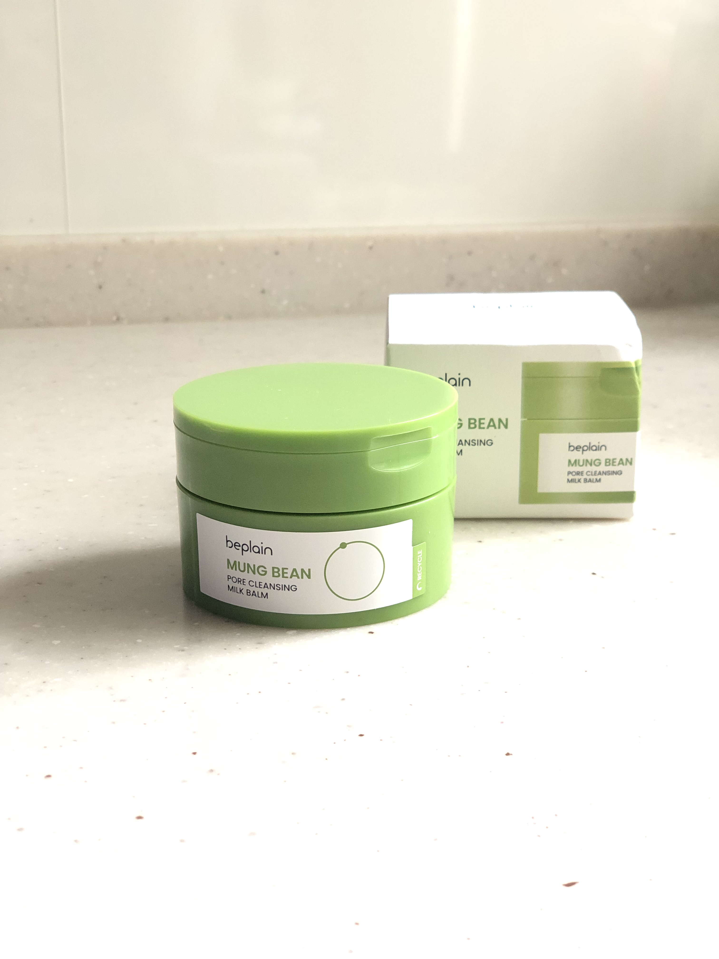 緑豆毛穴クレンジングミルクバーム/beplain/クレンジングバームを使ったクチコミ（1枚目）