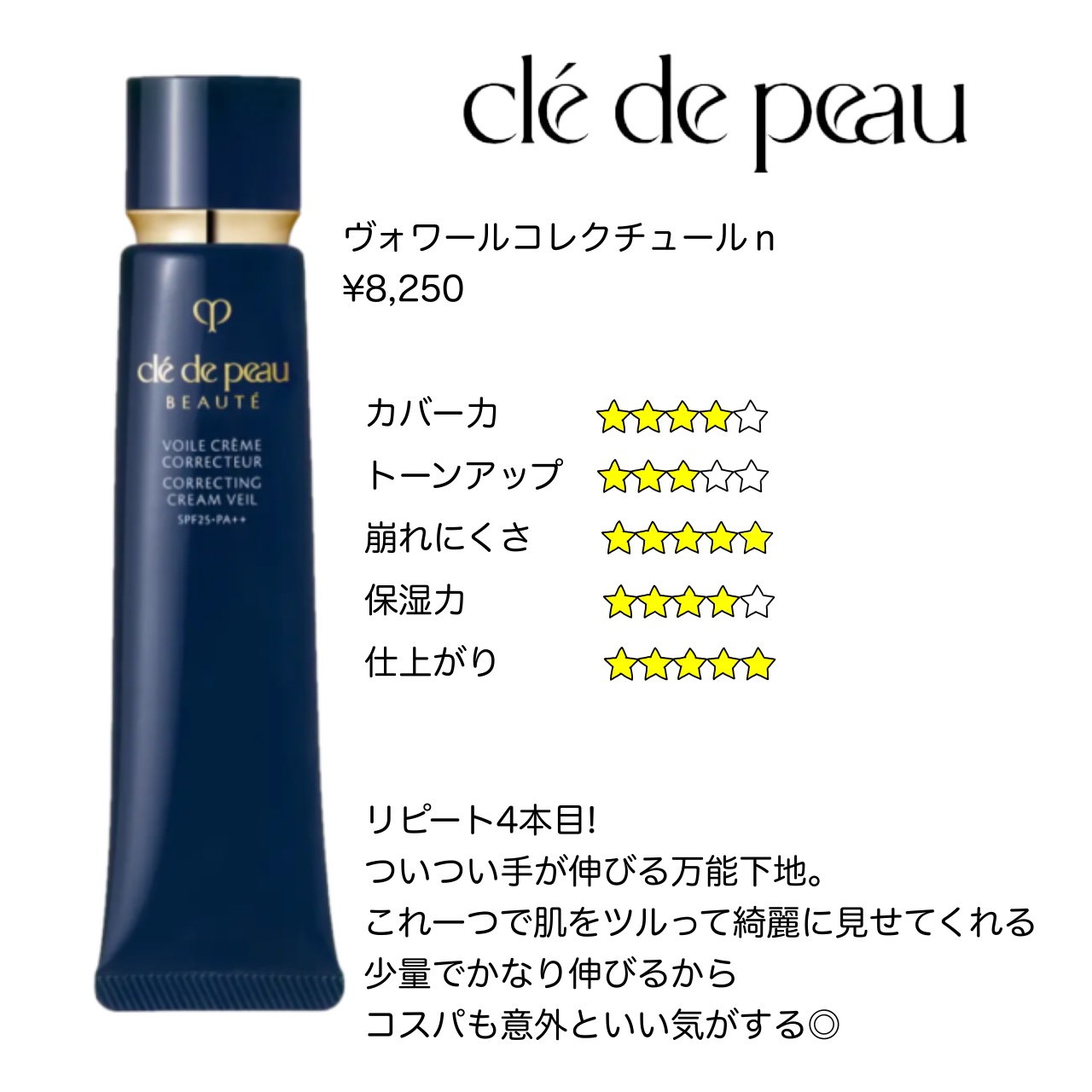 ヴォワールコレクチュールｎ/クレ・ド・ポー ボーテ/化粧下地を使ったクチコミ（2枚目）