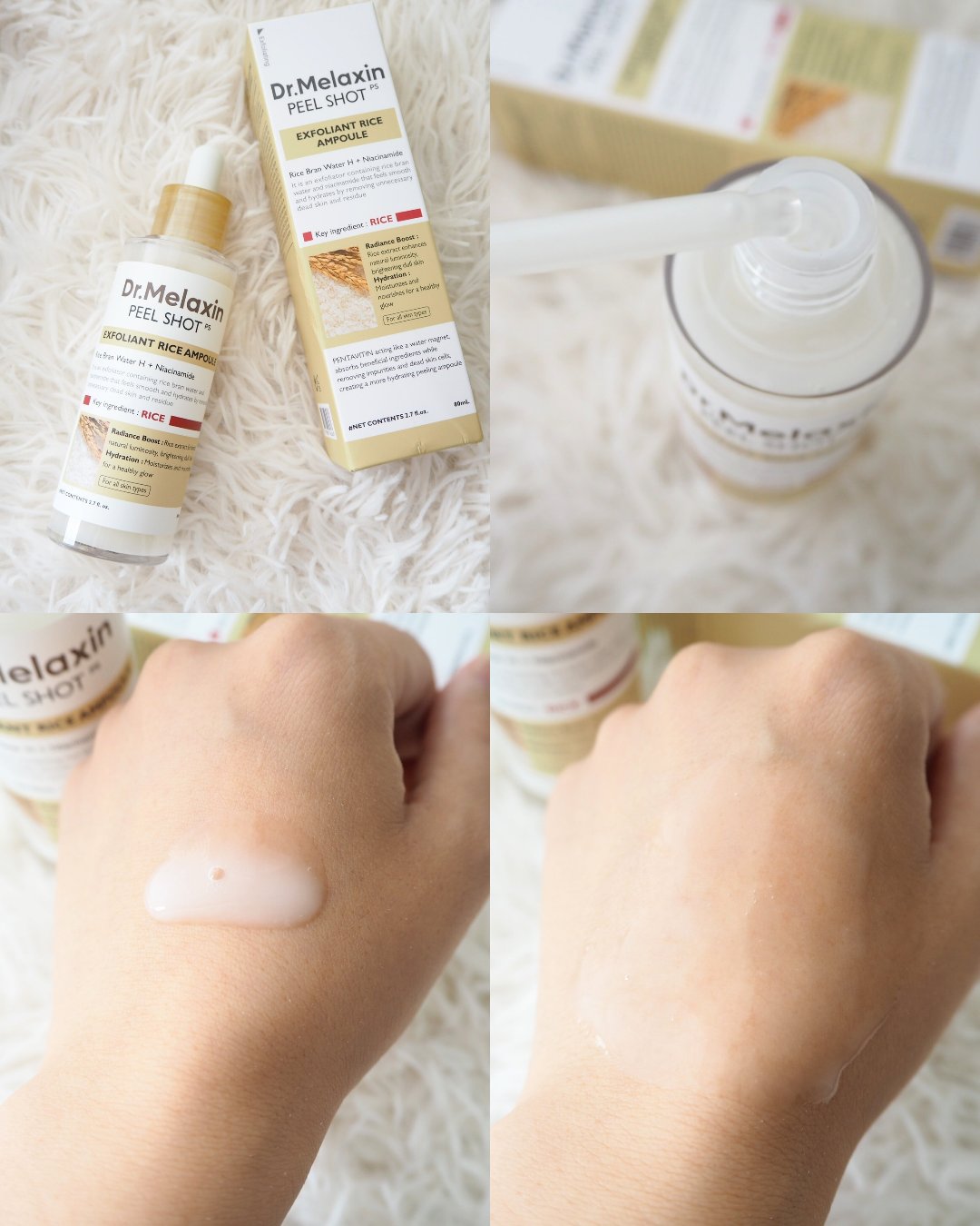 白米ピールショットゴマージュアンプル/Dr.Melaxin/美容液を使ったクチコミ（2枚目）