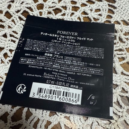Dior ディオールスキン フォーエヴァー フルイド マットのクチコミ「Dior
ディオールスキン フォーエヴァー フルイド マット
30ml  フランス製🇫🇷 .....」(3枚目)