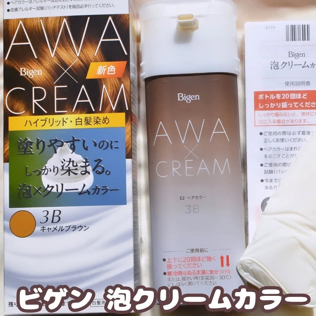 まぴねーず@フォロバ100 on LIPS 「ビゲン泡クリームカラーボトルを振るだけできめ細かい泡クリーム。..」(1枚目)