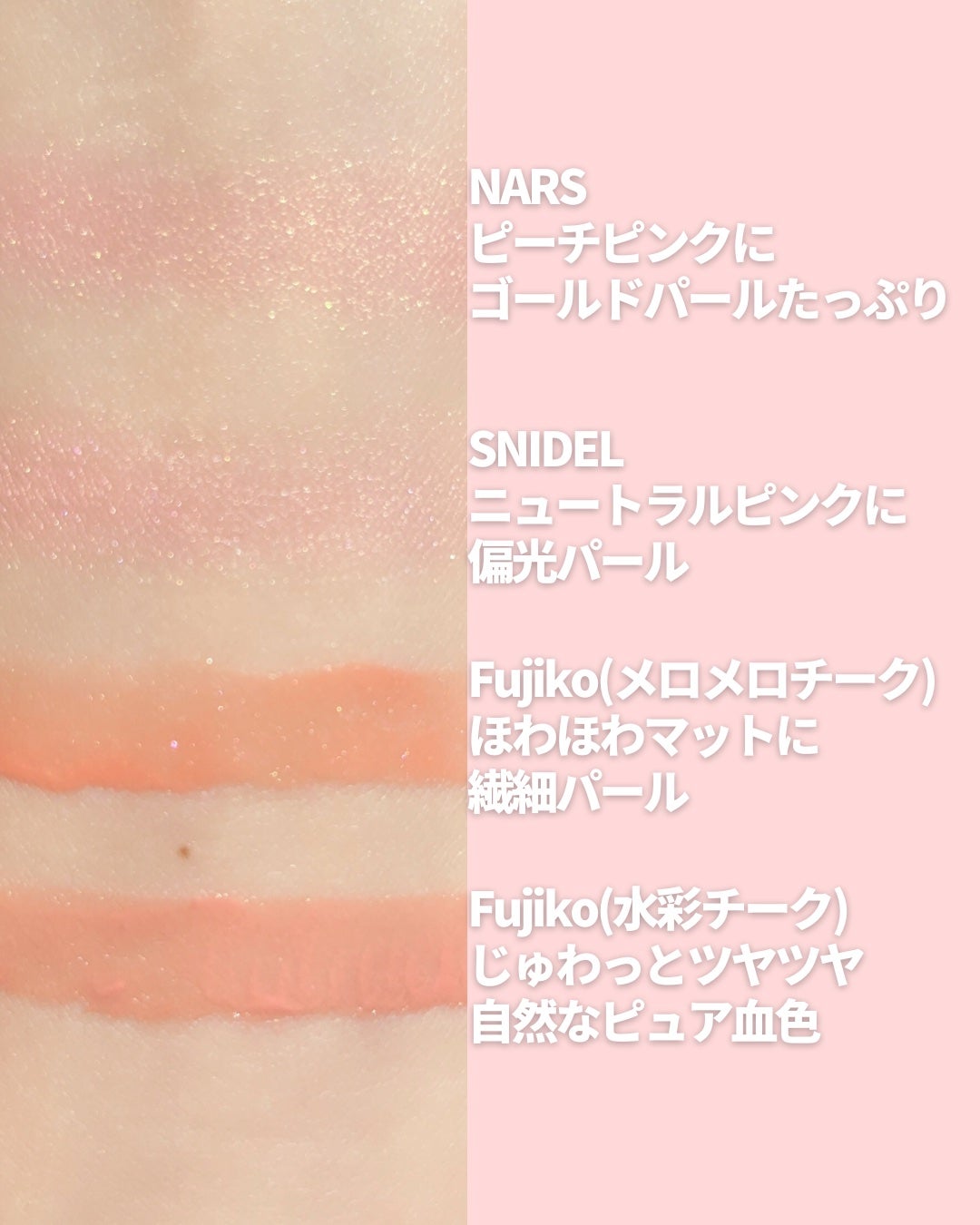 ⽔彩チーク/Fujiko/リキッドチークを使ったクチコミ(10枚目)