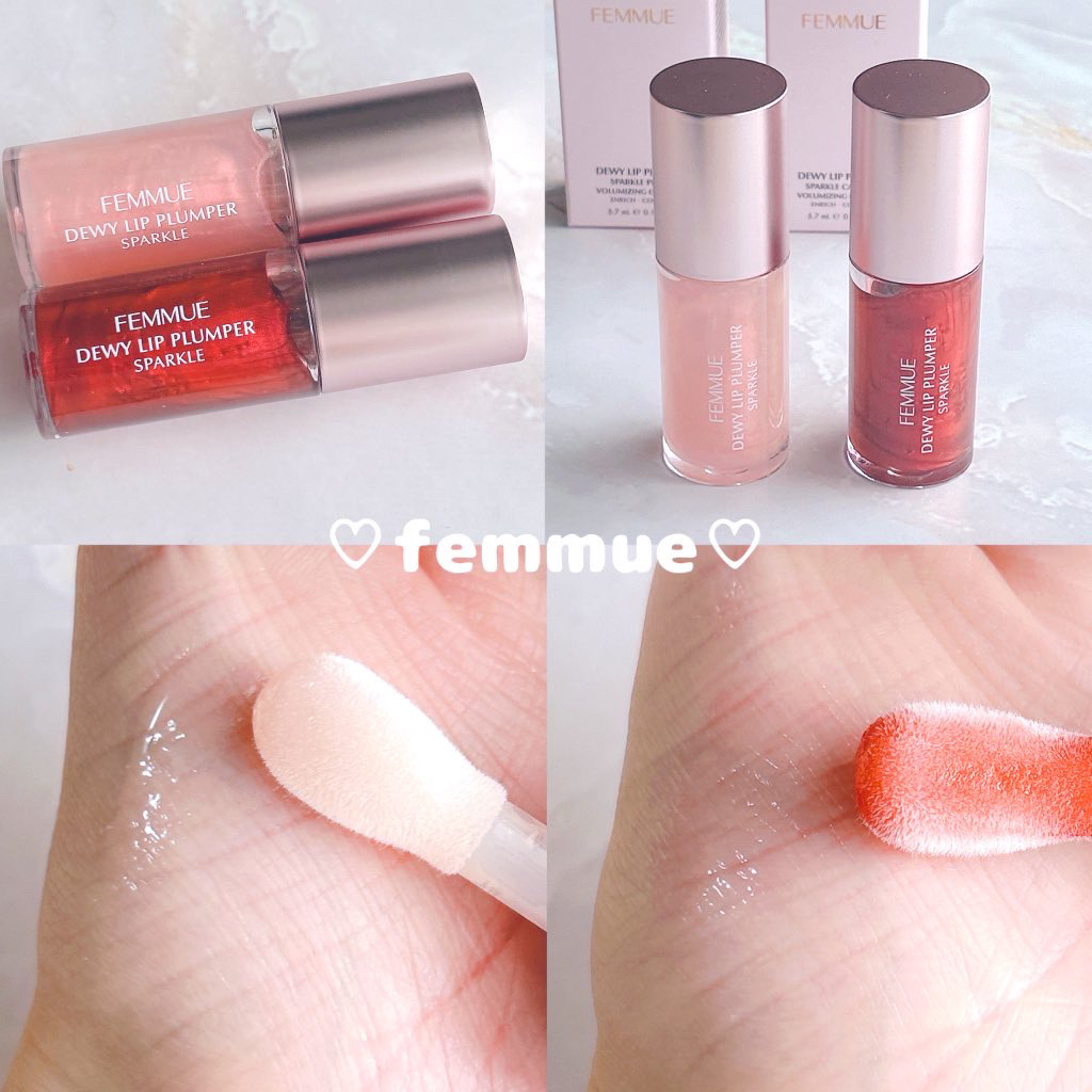 デューイー リッププランパー スパークル ピオニー/FEMMUE/リッププランパーを使ったクチコミ（1枚目）