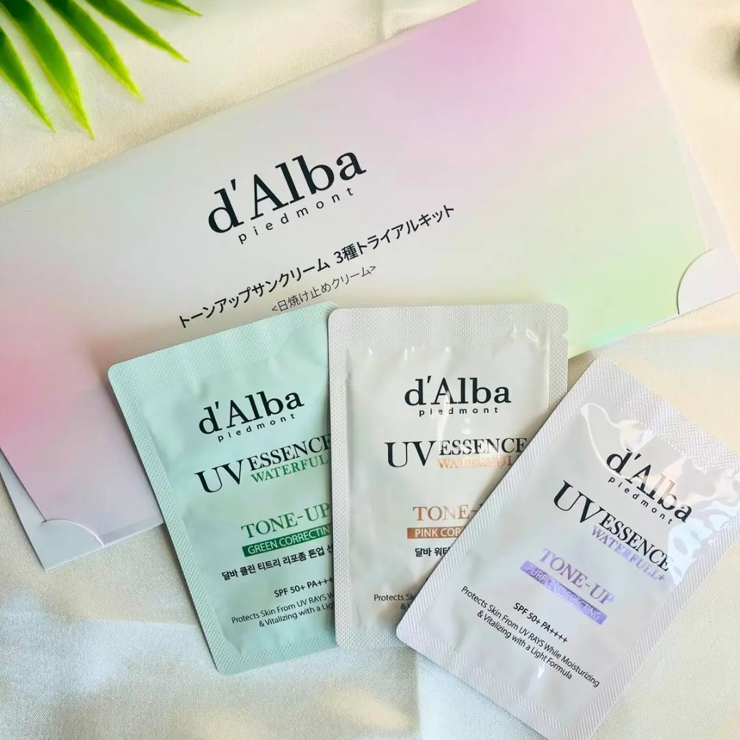 ダルバ ウォータフル トーンアップ サンクリーム(パープル)/ダルバ/日焼け止めクリームを使ったクチコミ（2枚目）