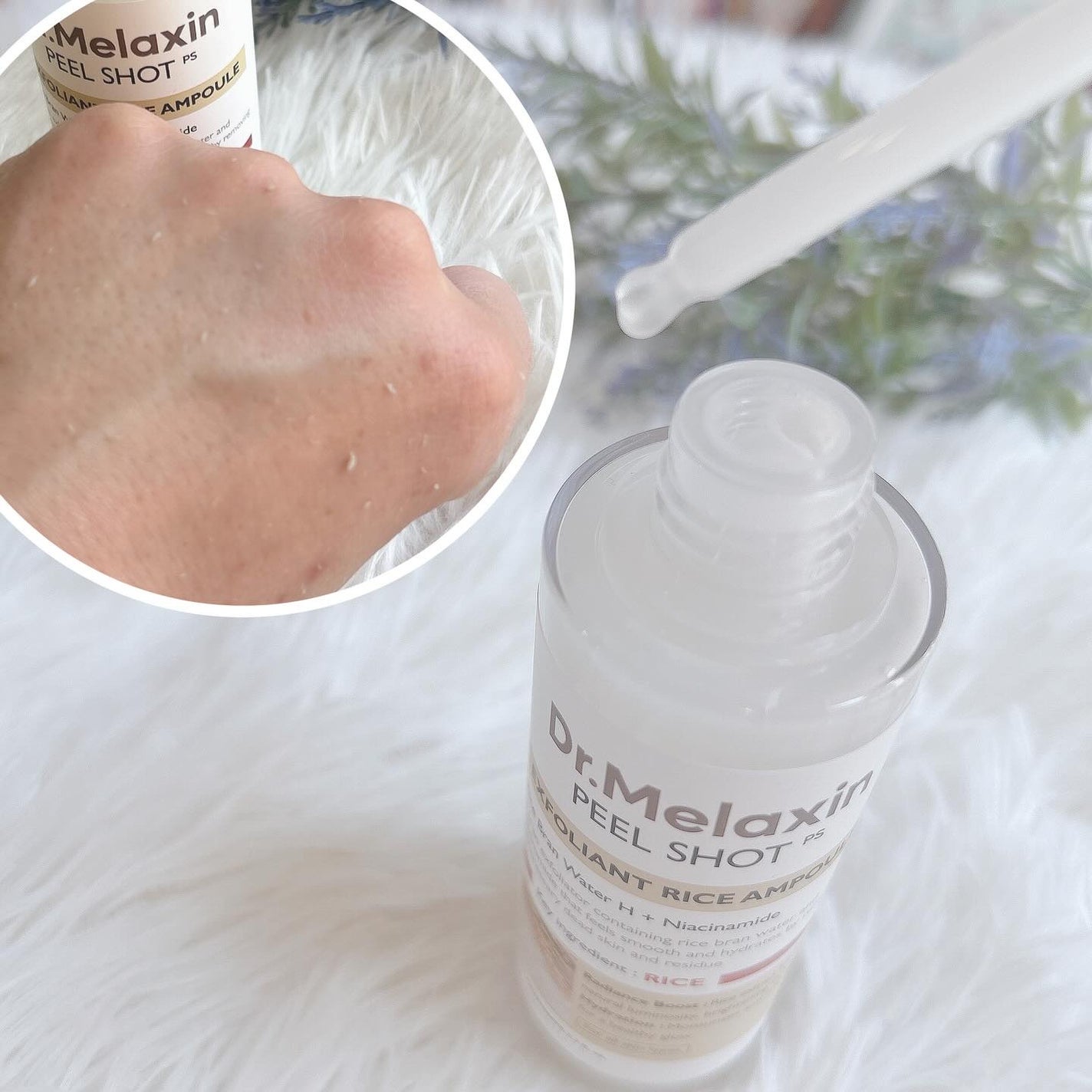 白米ピールショットゴマージュアンプル/Dr.Melaxin/美容液を使ったクチコミ(3枚目)