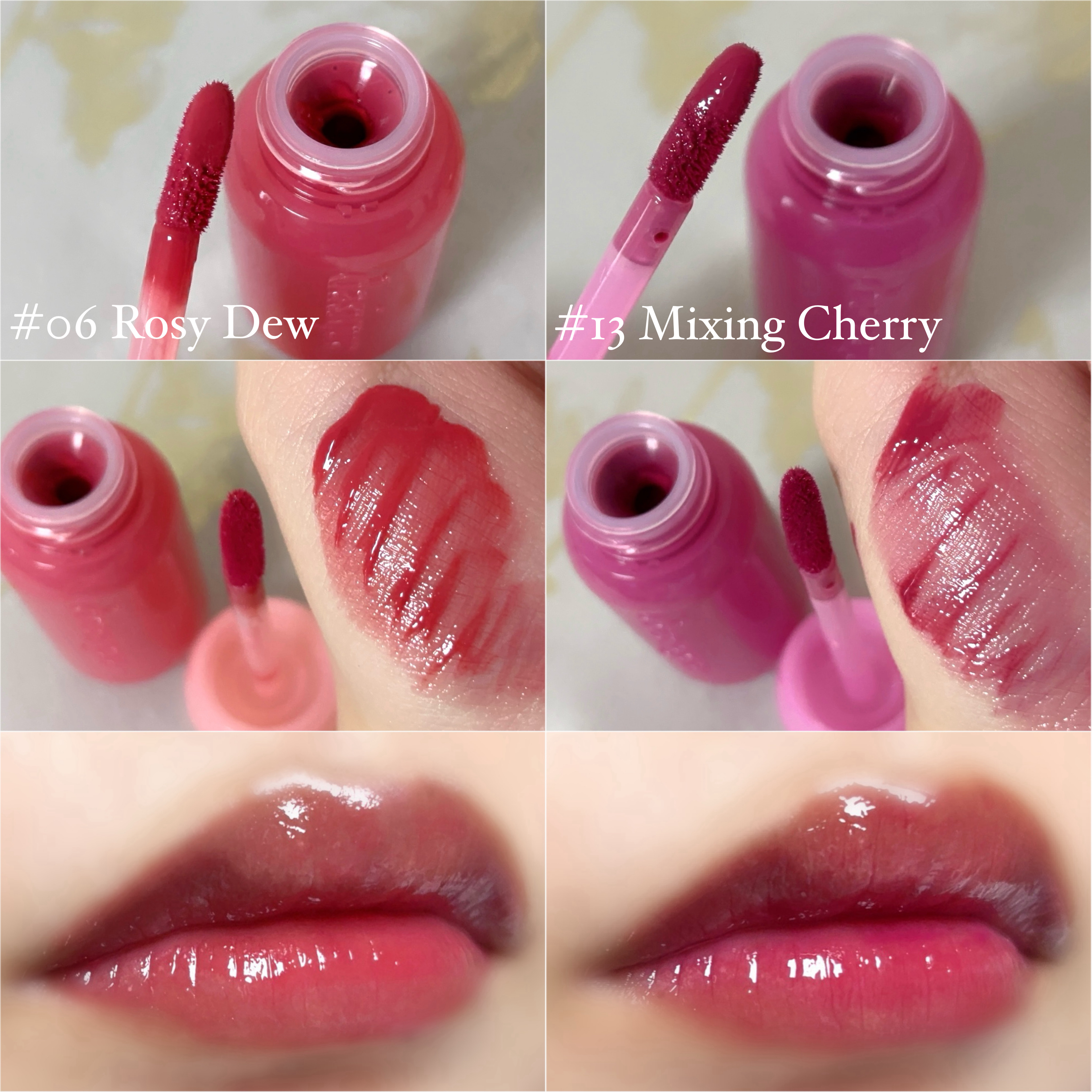 ジューシーデューイグロウティント/dasique/リップティントを使ったクチコミ（3枚目）