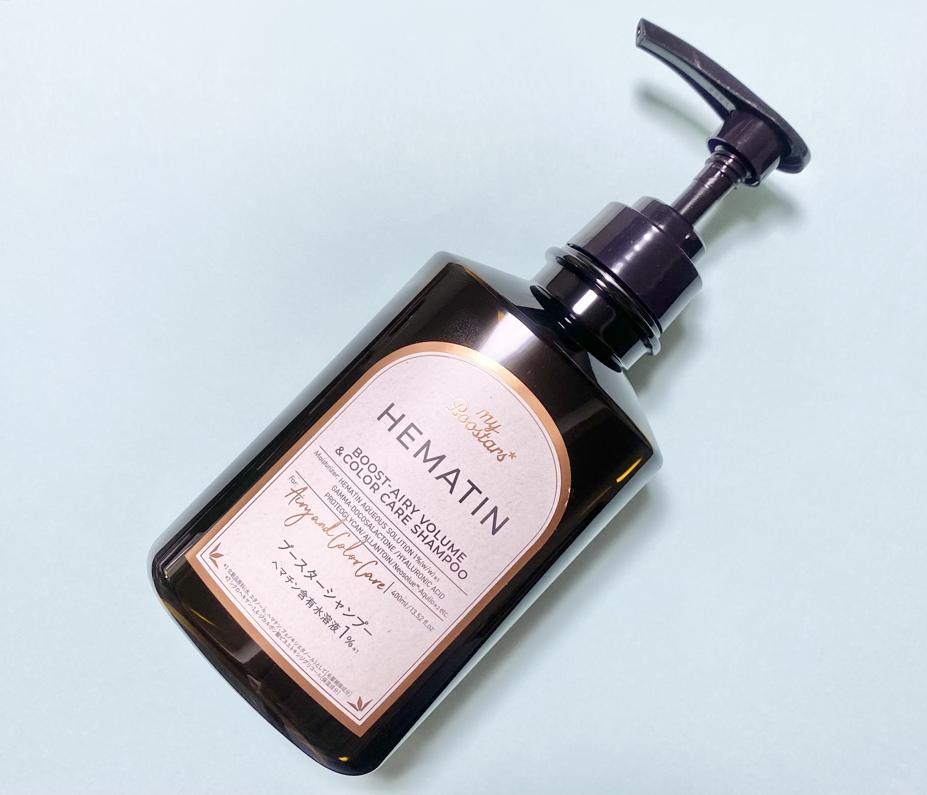 ヘマチン ブースター シャンプー /トリートメント ペアー＆ムスクの香り シャンプー400ml/マイブースターズ/市販シャンプーを使ったクチコミ（1枚目）