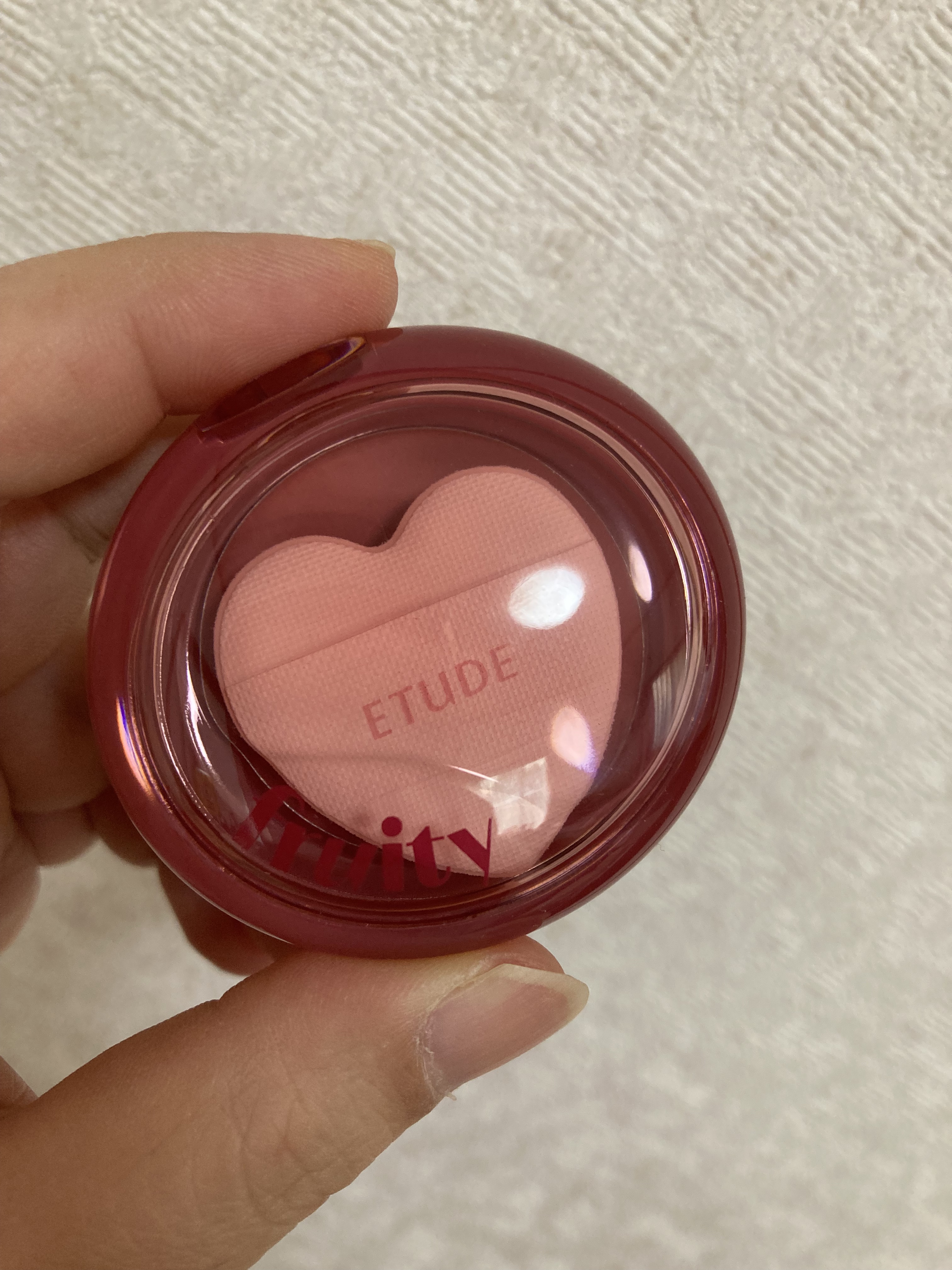 フルーティーリップ＆チークバーム スモモ/ETUDE/ジェル・クリームチークを使ったクチコミ（2枚目）