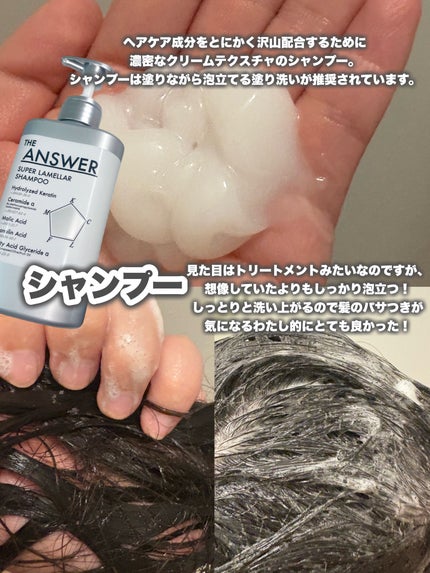 THE ANSWER スーパーラメラシャンプー/THE ANSWER/市販シャンプーを使ったクチコミ(3枚目)