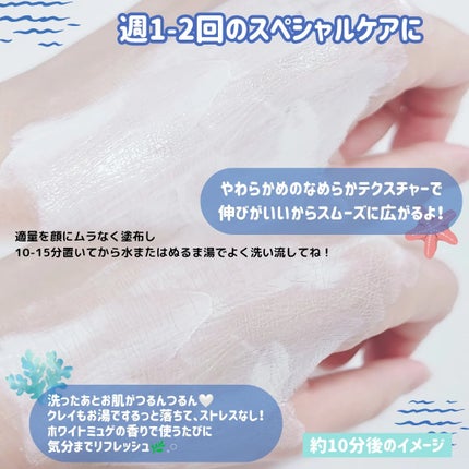 MARINECLAYPACK shiro /CLELU/洗い流すパック・マスクを使ったクチコミ(4枚目)