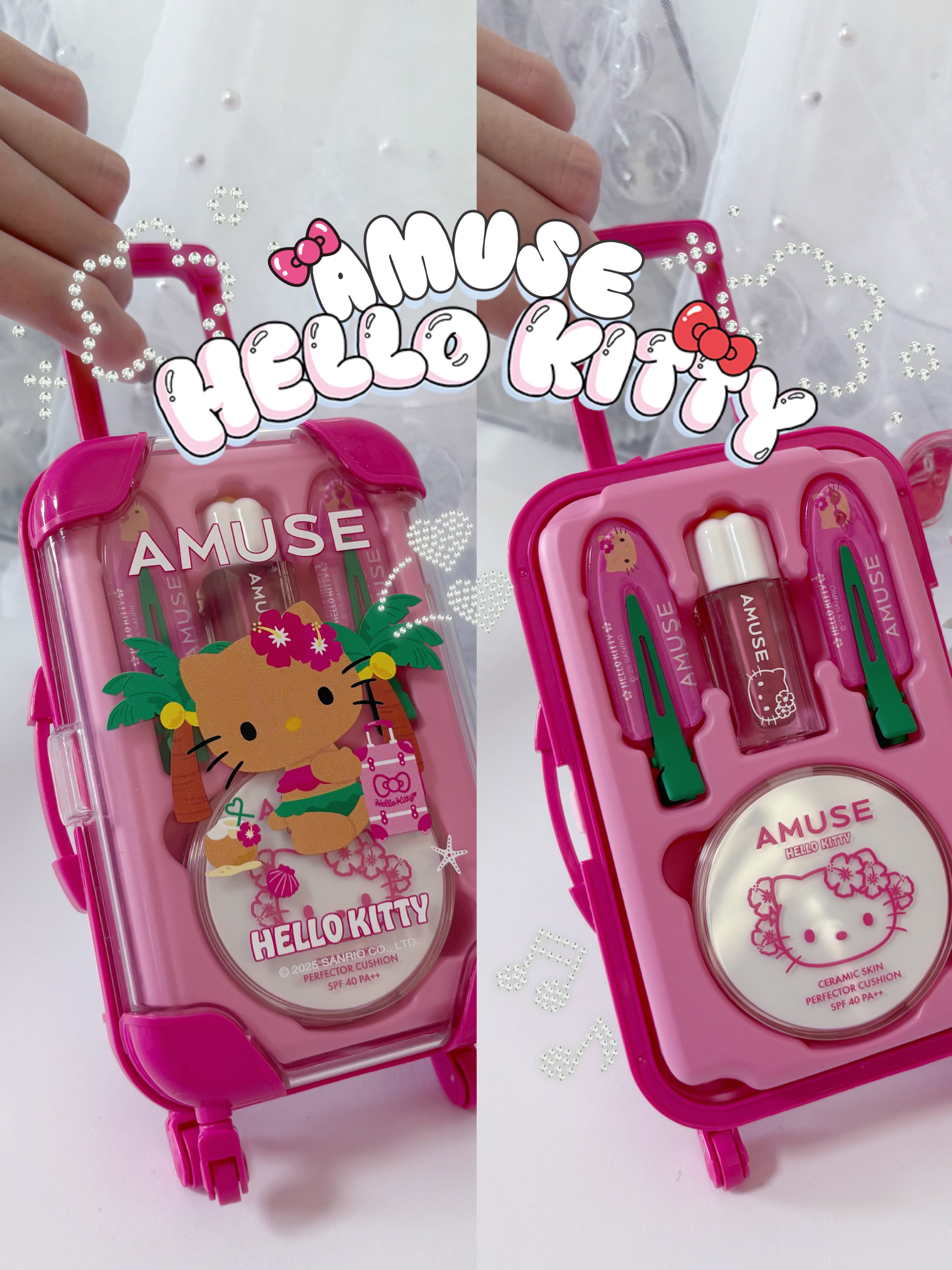 AMUSE クイックメイクアップミニラゲージ [TANNING HELLO KITTY EDITION] クールセット/AMUSE/メイクアップキットを使ったクチコミ（1枚目）
