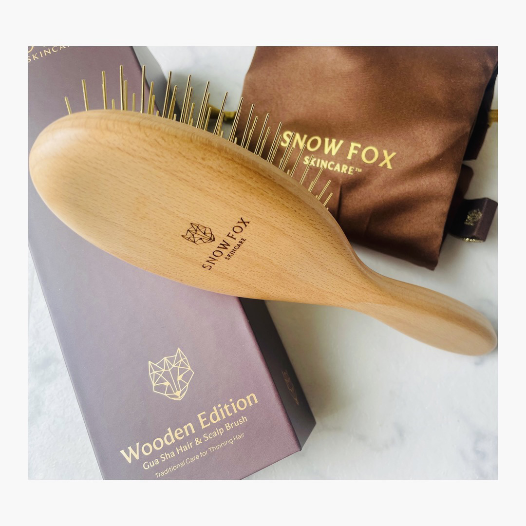 プレミアム FOXカッサ ウッド ヘアブラシ/SNOW FOX SKINCARE/メイクブラシを使ったクチコミ（2枚目）