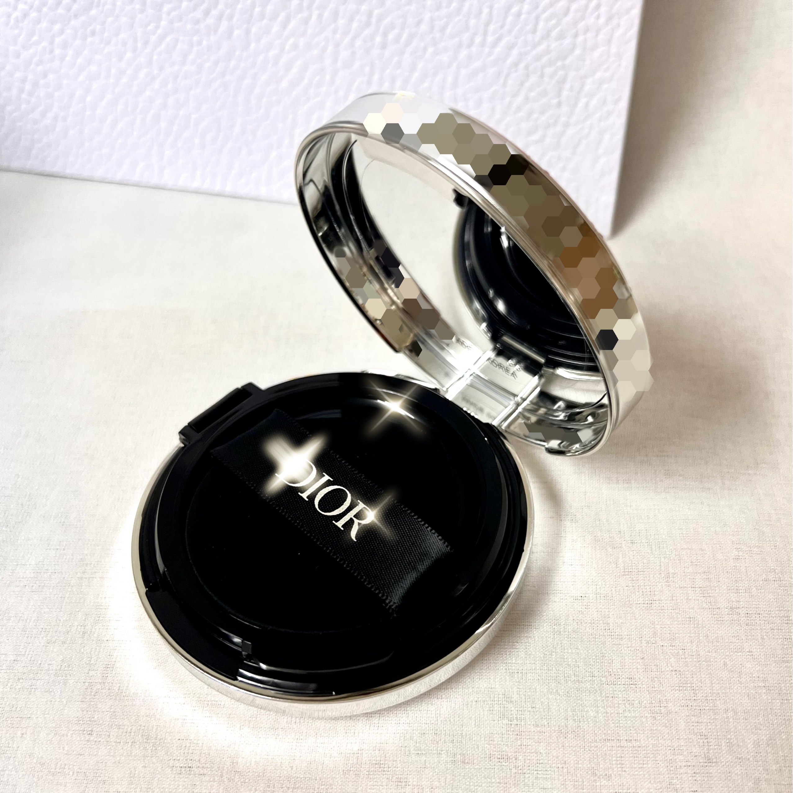 ディオールスキン フォーエヴァー クッション ケース ピンク カナージュ/Dior/その他化粧小物を使ったクチコミ（2枚目）