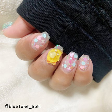 ⋆͛🦖⋆͛aomi on LIPS 「いつぞやのマイネイルさん!ホログラムネイルお気に入り☺️ポップ..」(7枚目)