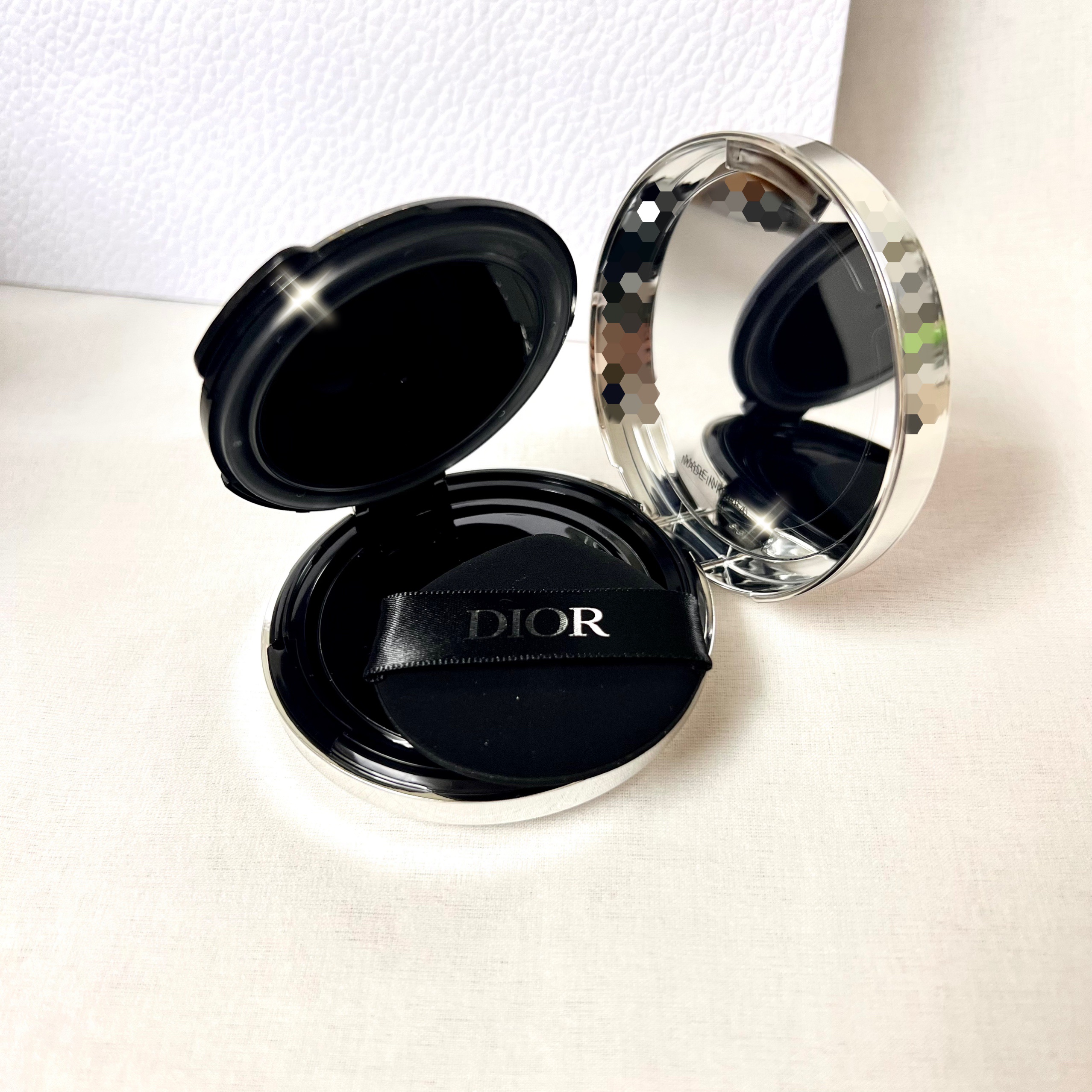 ディオールスキン フォーエヴァー クッション ケース ピンク カナージュ/Dior/その他化粧小物を使ったクチコミ（3枚目）