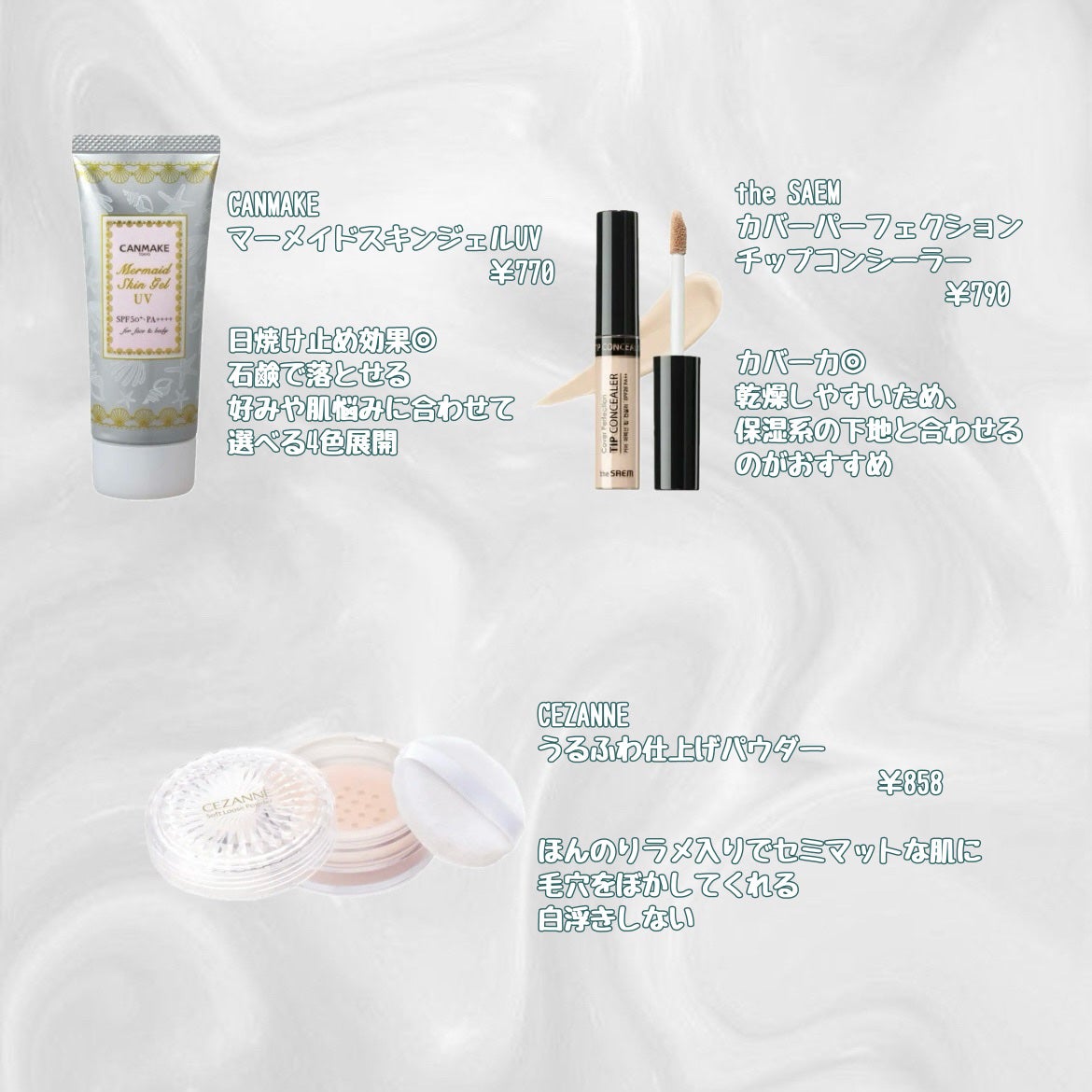 マーメイドスキンジェルUV/キャンメイク/日焼け止めジェルを使ったクチコミ(2枚目)