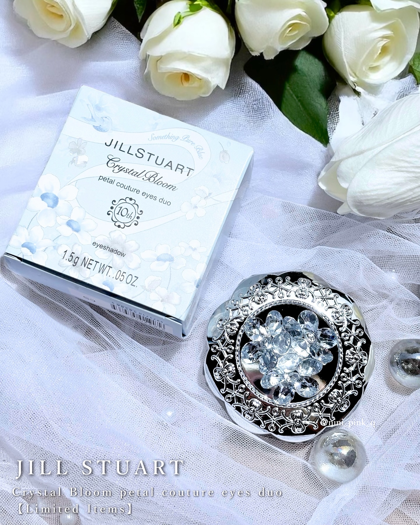 ジルスチュアート クリスタルブルーム ペタルクチュールアイズ デュオ/JILL STUART/アイシャドウパレットを使ったクチコミ（2枚目）