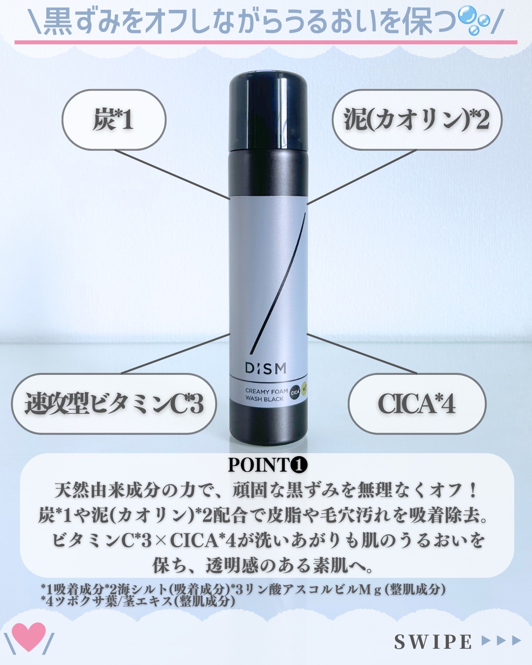 ディズム クリーミーフォームウォッシュ ブラック/DISM/泡洗顔を使ったクチコミ（3枚目）