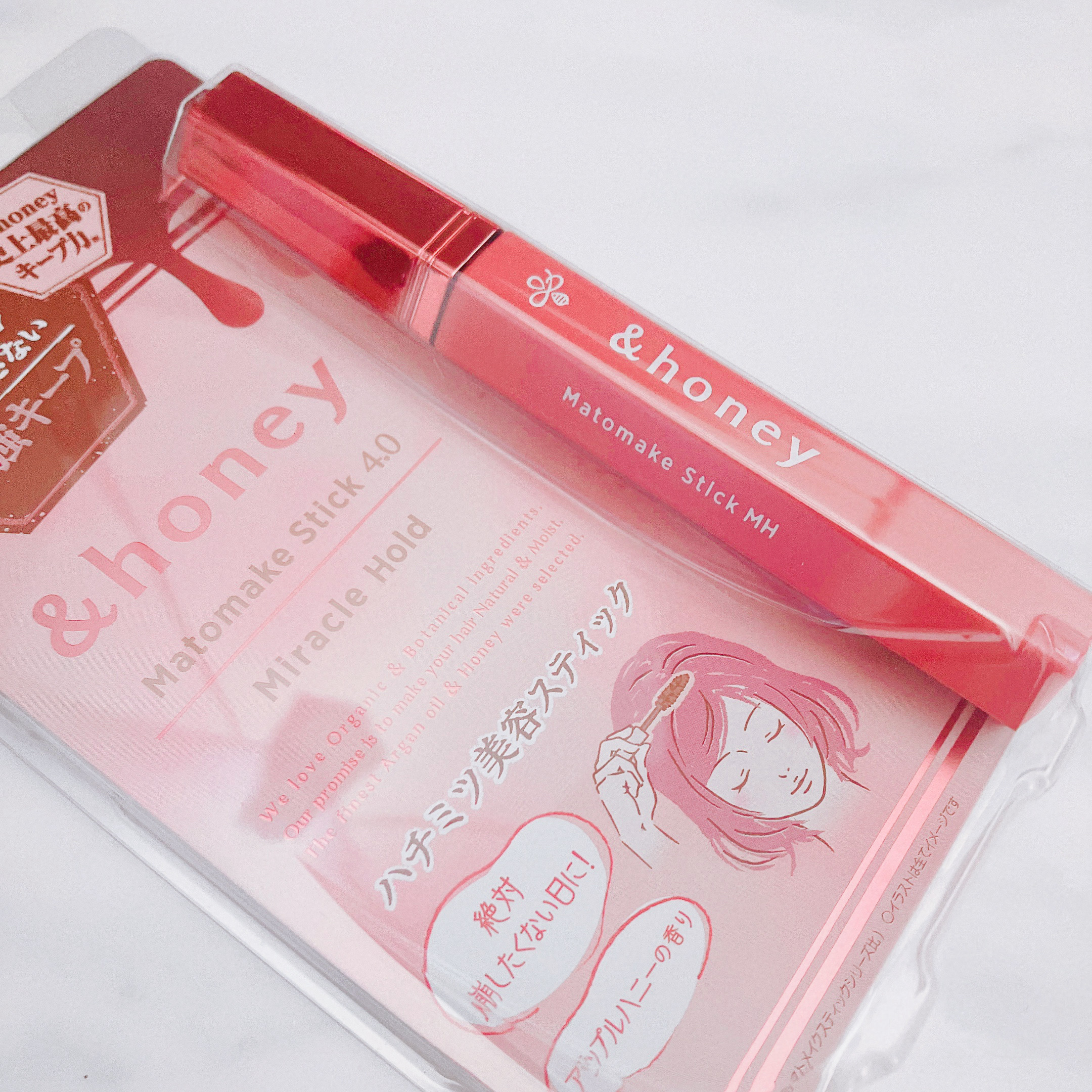 アンドハニー マトメイク スティック ミラクルホールド4.0/&honey/ヘアジェルを使ったクチコミ（2枚目）