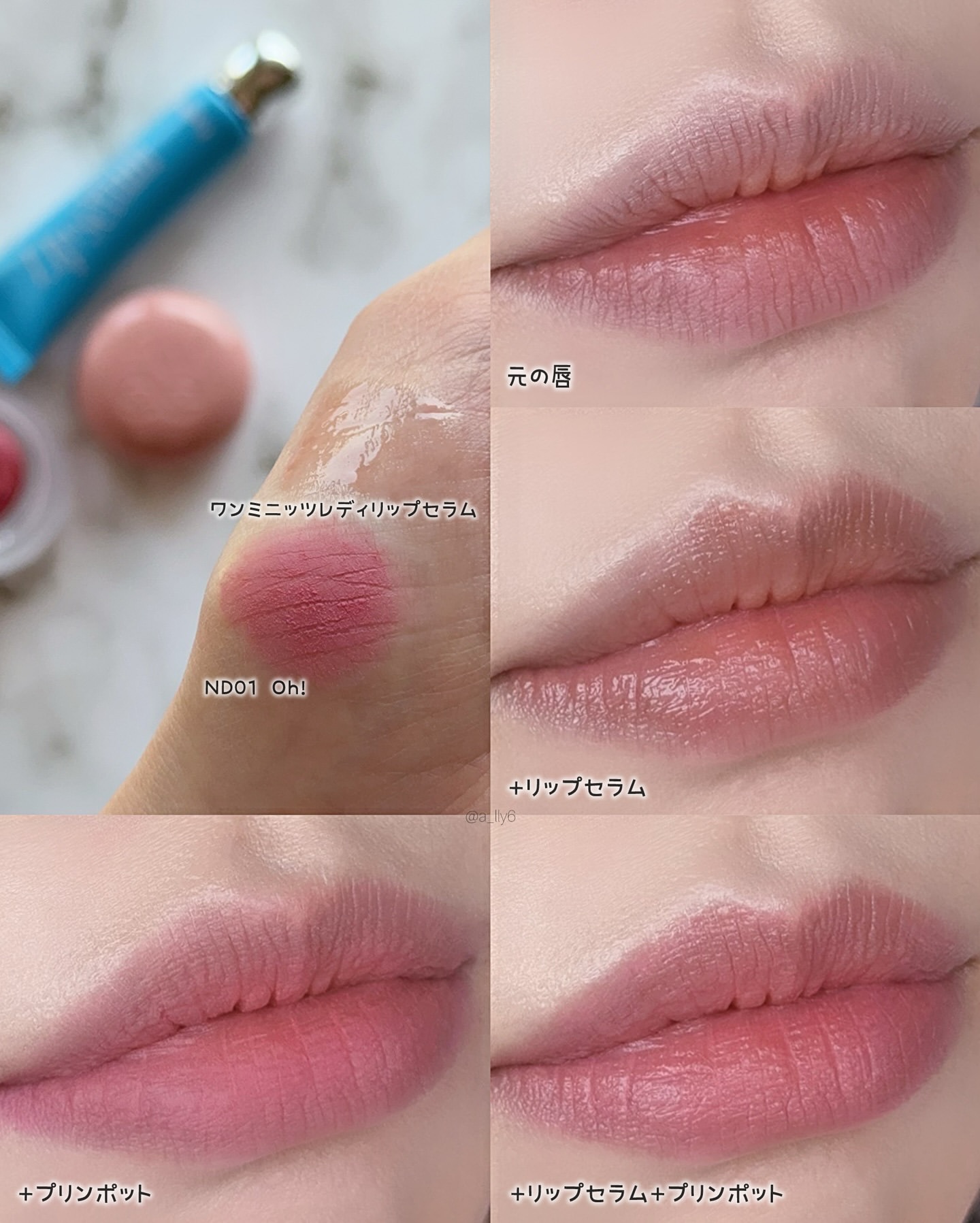 リップアンドチーク ブラーリープリンポット/fwee/口紅を使ったクチコミ（3枚目）