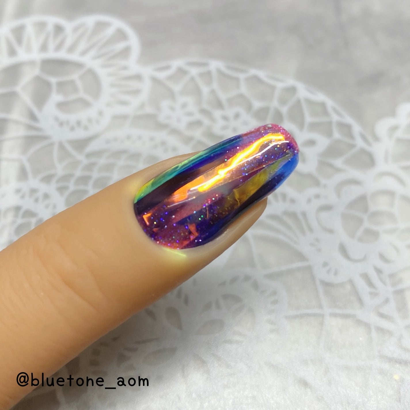 ⋆͛🦖⋆͛aomi on LIPS 「1本遊びシリーズ!氷柱ネイルっぽいのを作ってみました(੭˙ᗜ˙..」(2枚目)