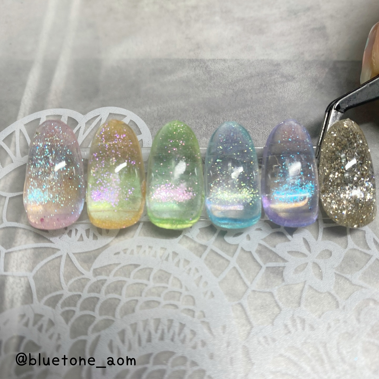 サテングリッター/WSPT JAPAN/ネイル用品を使ったクチコミ（2枚目）