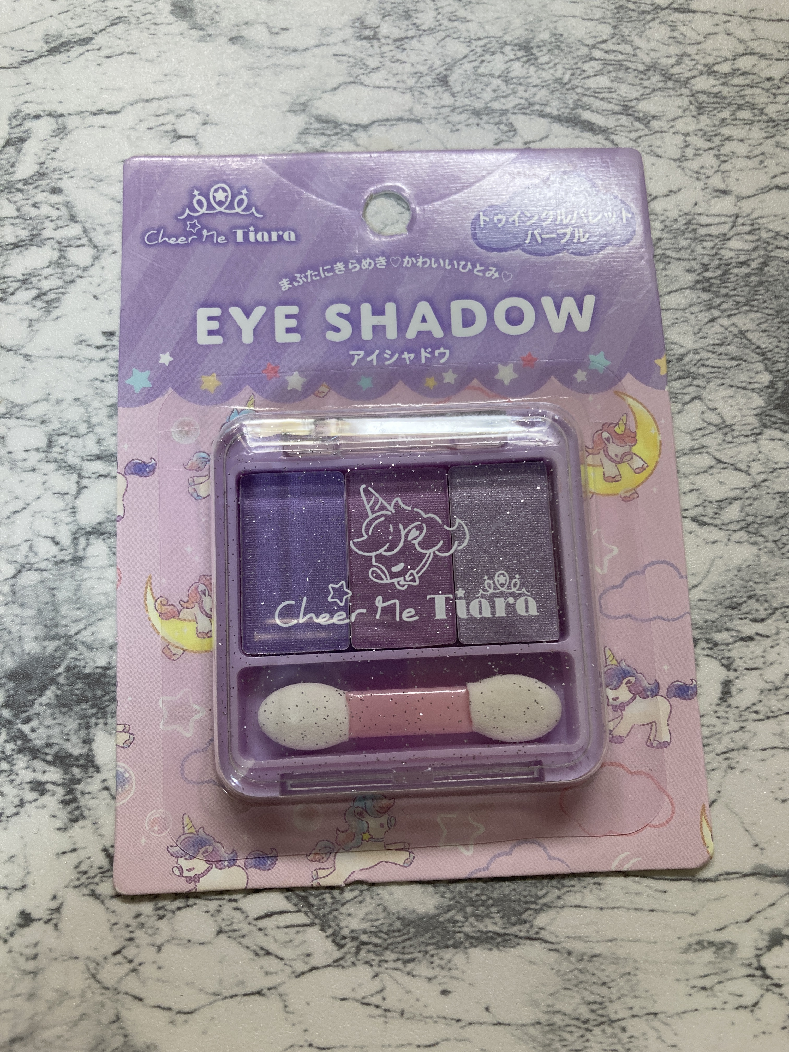 チアミーティアラアイシャドウ3色パレットスマイル/セリア/アイシャドウパレットを使ったクチコミ（1枚目）