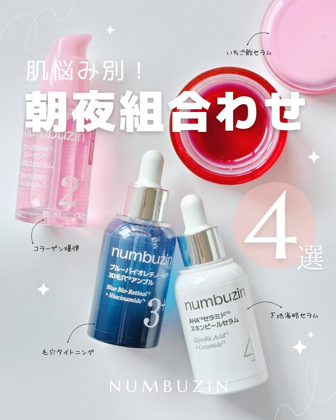 2番 ローズPDRNコラーゲンぷるぷるセラム/numbuzin/美容液を使ったクチコミ(1枚目)