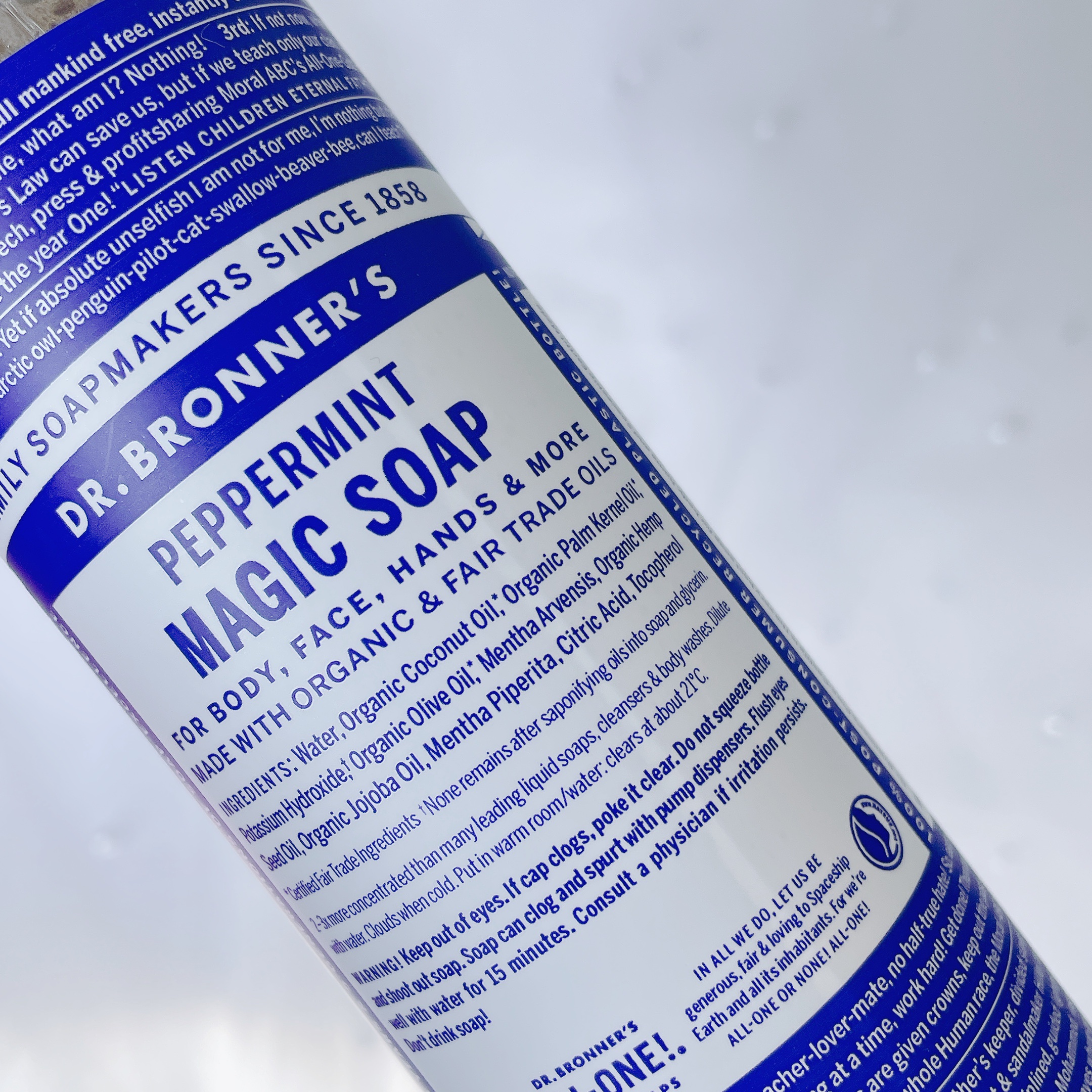 マジックソープ ペパーミント/ドクターブロナー/ボディソープを使ったクチコミ（2枚目）