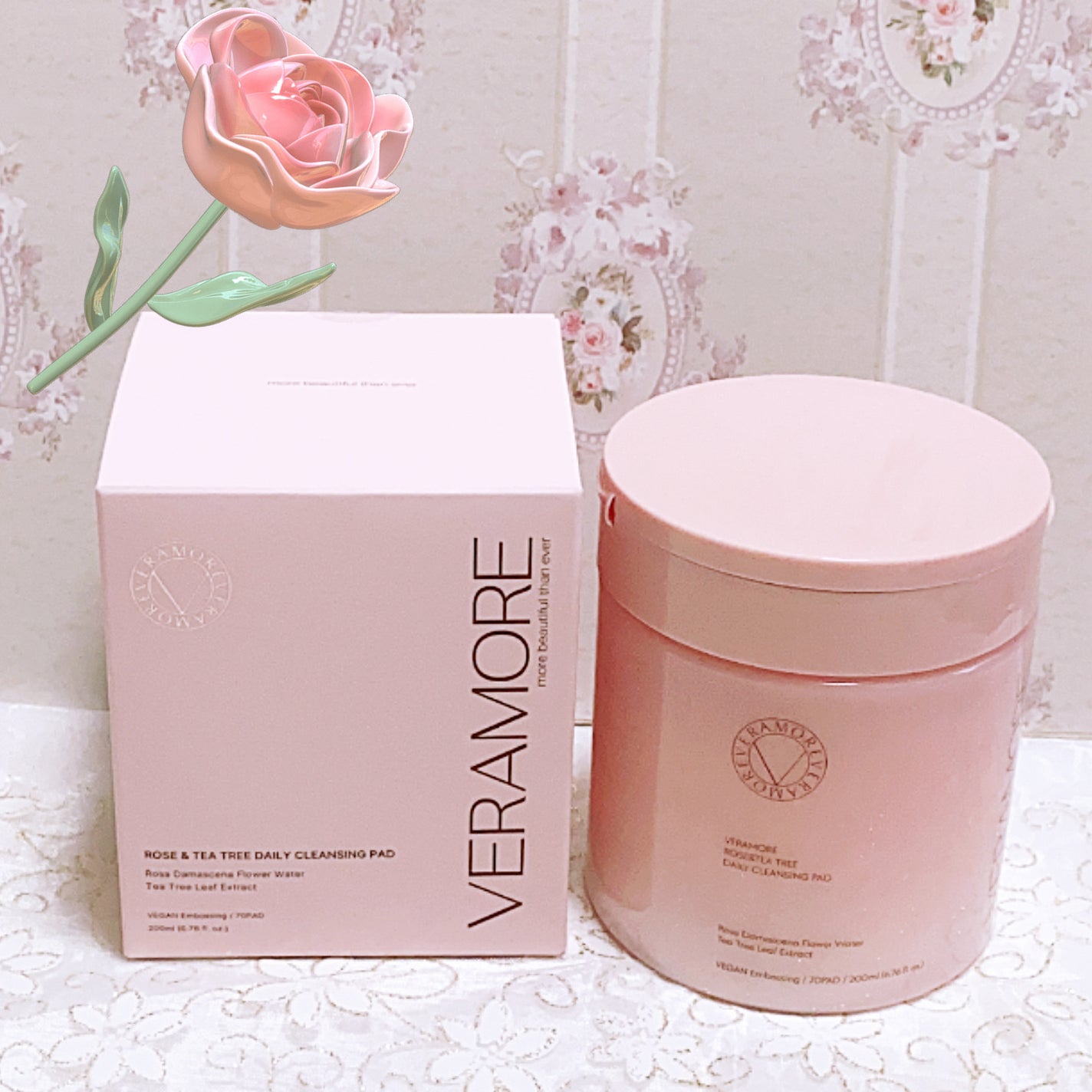 ローズ&ティーツリークレンジングパッド/VERAMORE/クレンジングシートを使ったクチコミ(5枚目)