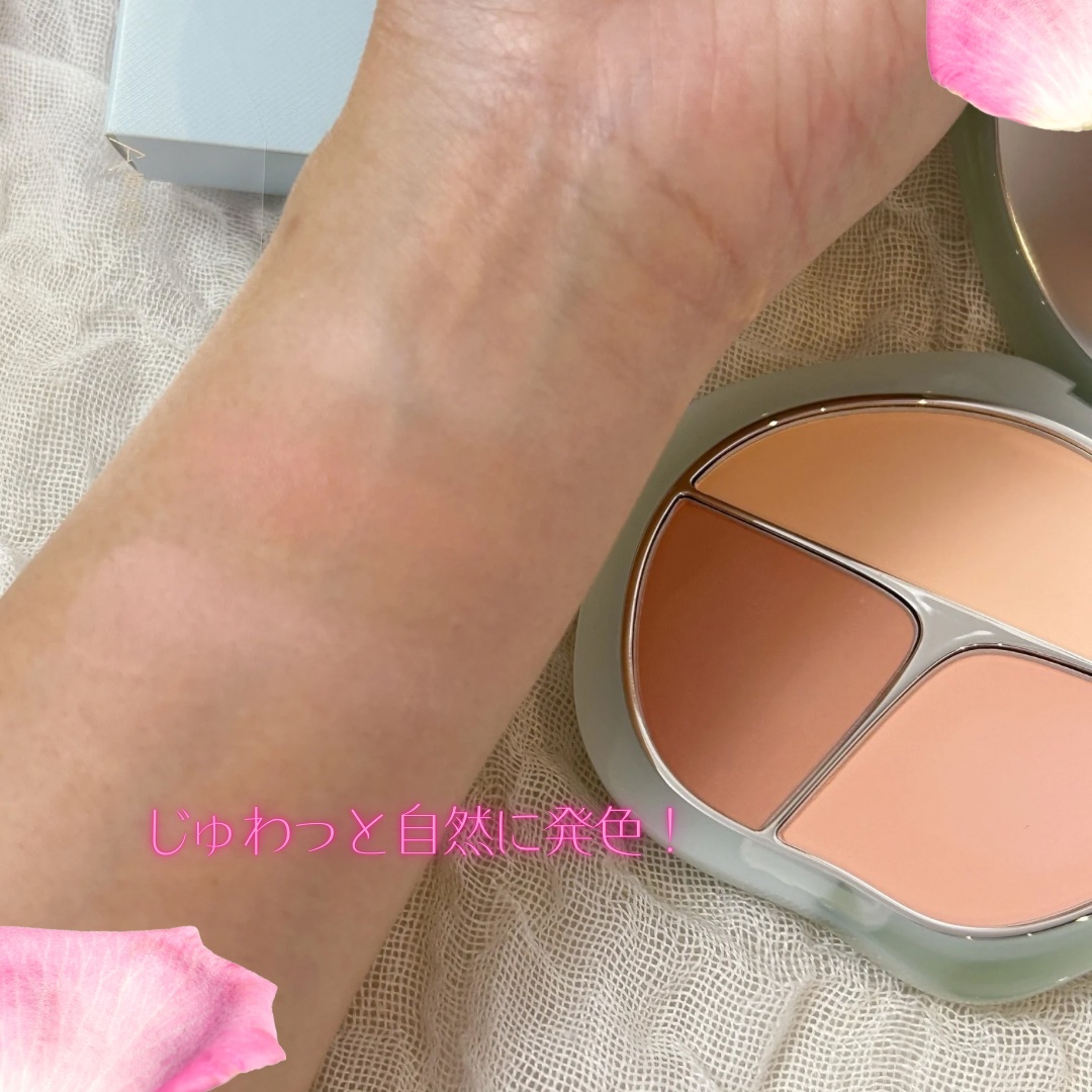 TIMAGE  3色チークパレット/TIMAGE/パウダーチークを使ったクチコミ（2枚目）