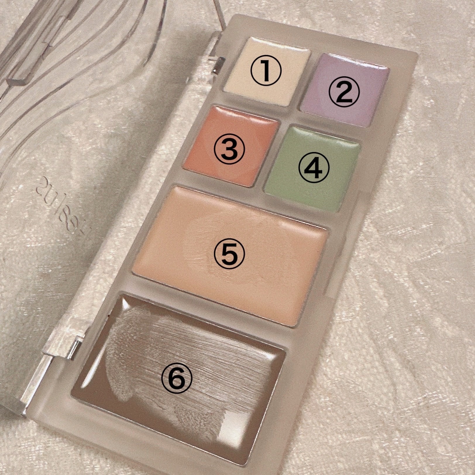 ブリージングコンシーラーパレット/Healus/パレットコンシーラーを使ったクチコミ（2枚目）