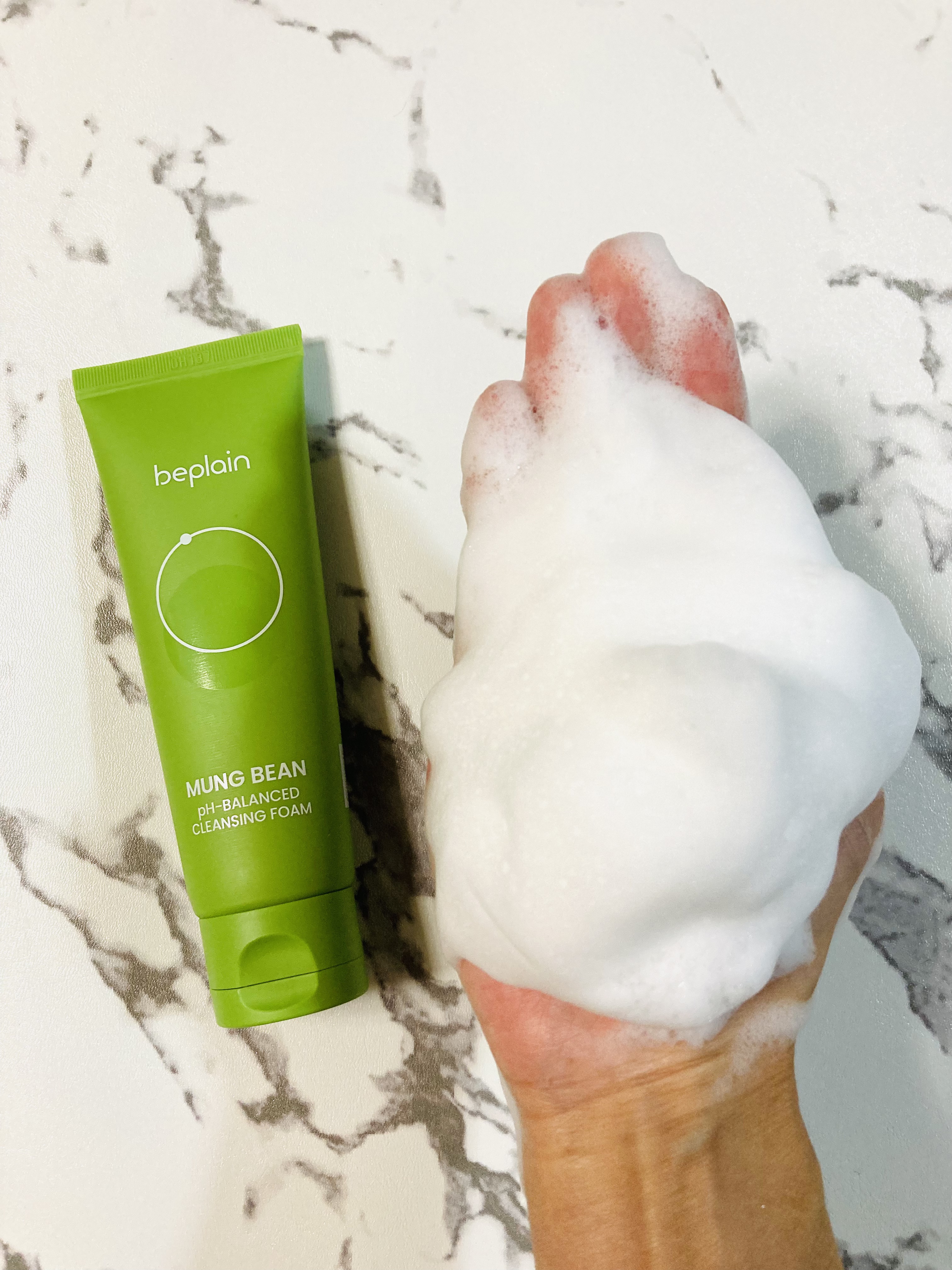 緑豆弱酸性洗顔フォーム/beplain/洗顔フォームを使ったクチコミ（3枚目）
