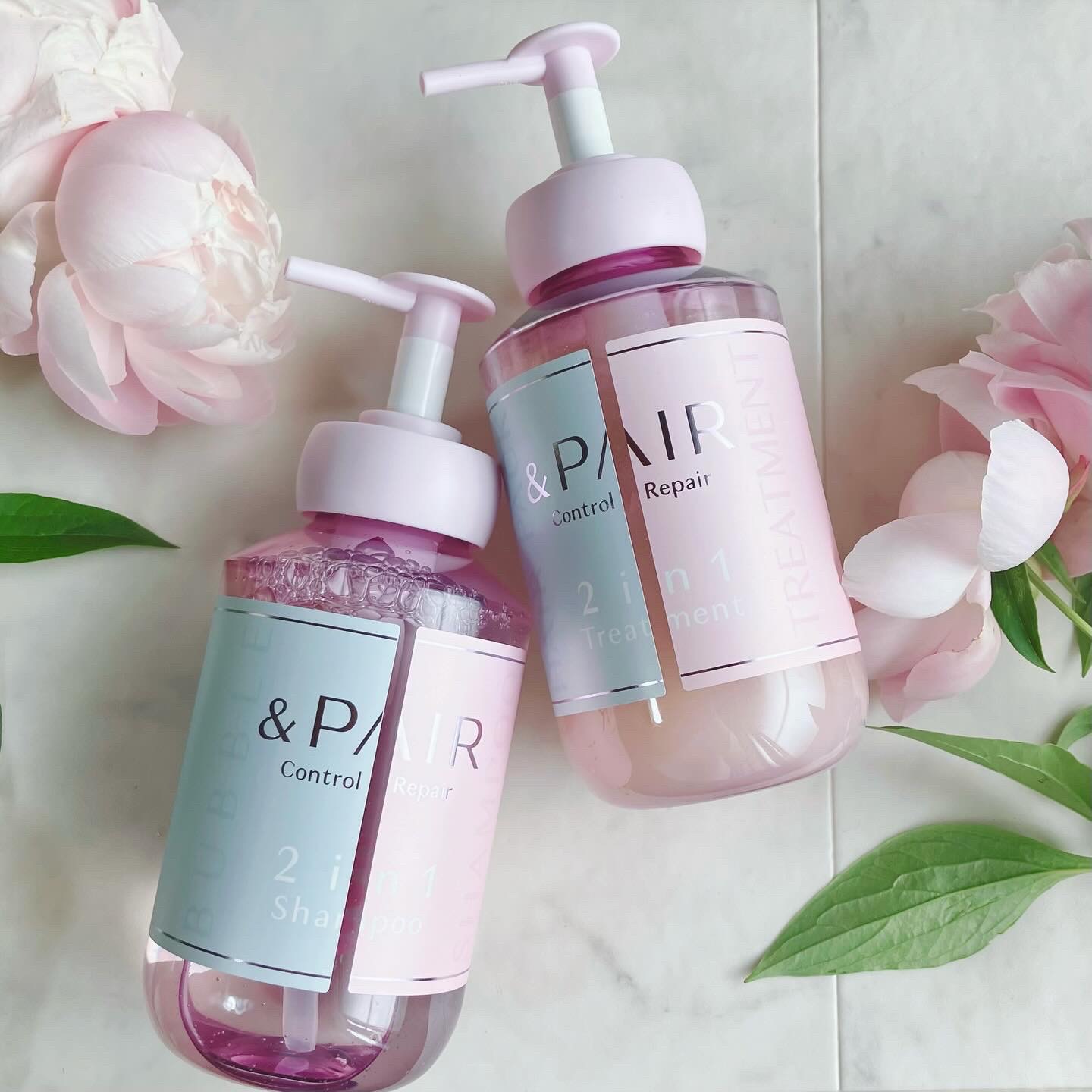 アンドペア コントロール リペア 2in1 シャンプー＆ヘアトリートメント/&PAIR/市販シャンプーを使ったクチコミ（1枚目）