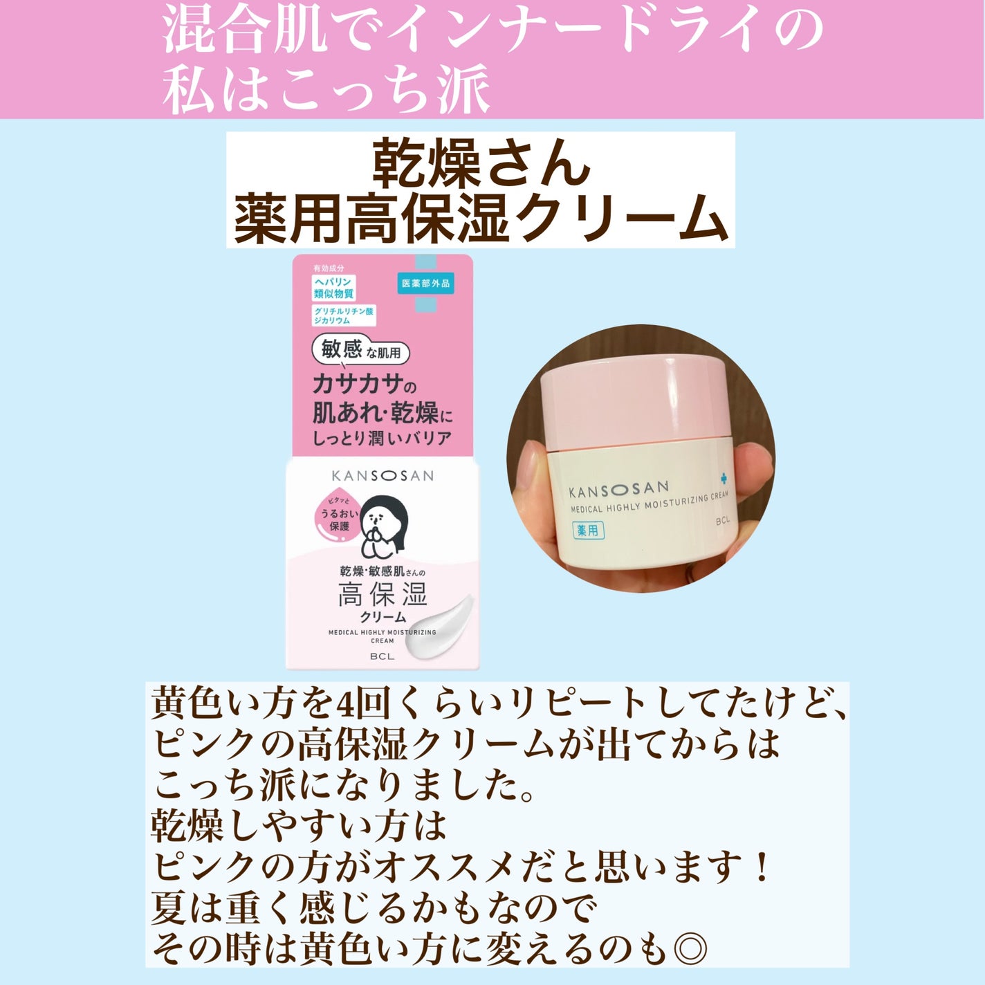 乾燥さん 薬用しっとりクリーム 【医薬部外品】/乾燥さん/フェイスクリームを使ったクチコミ(3枚目)