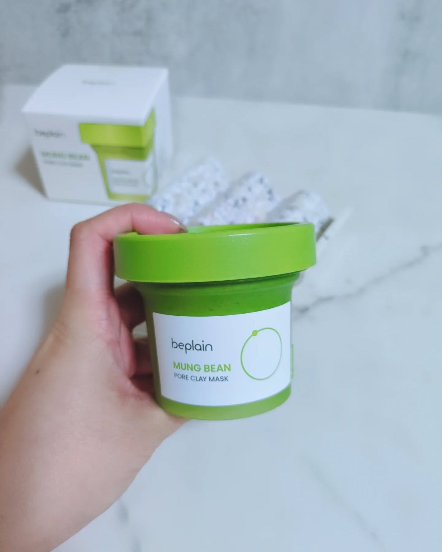 緑豆毛穴クレイパック/beplain/洗い流すパック・マスクを使ったクチコミ(2枚目)
