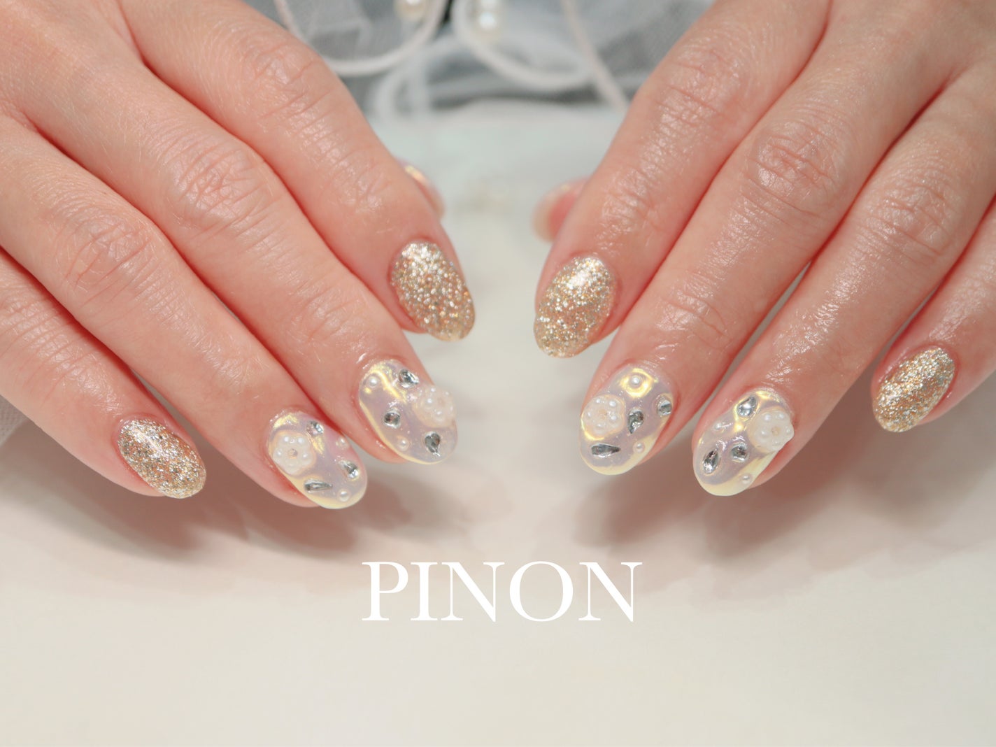 ニューオーロラパウダー/TOY's × INITY/ネイルチップ・パーツを使ったクチコミ(2枚目)