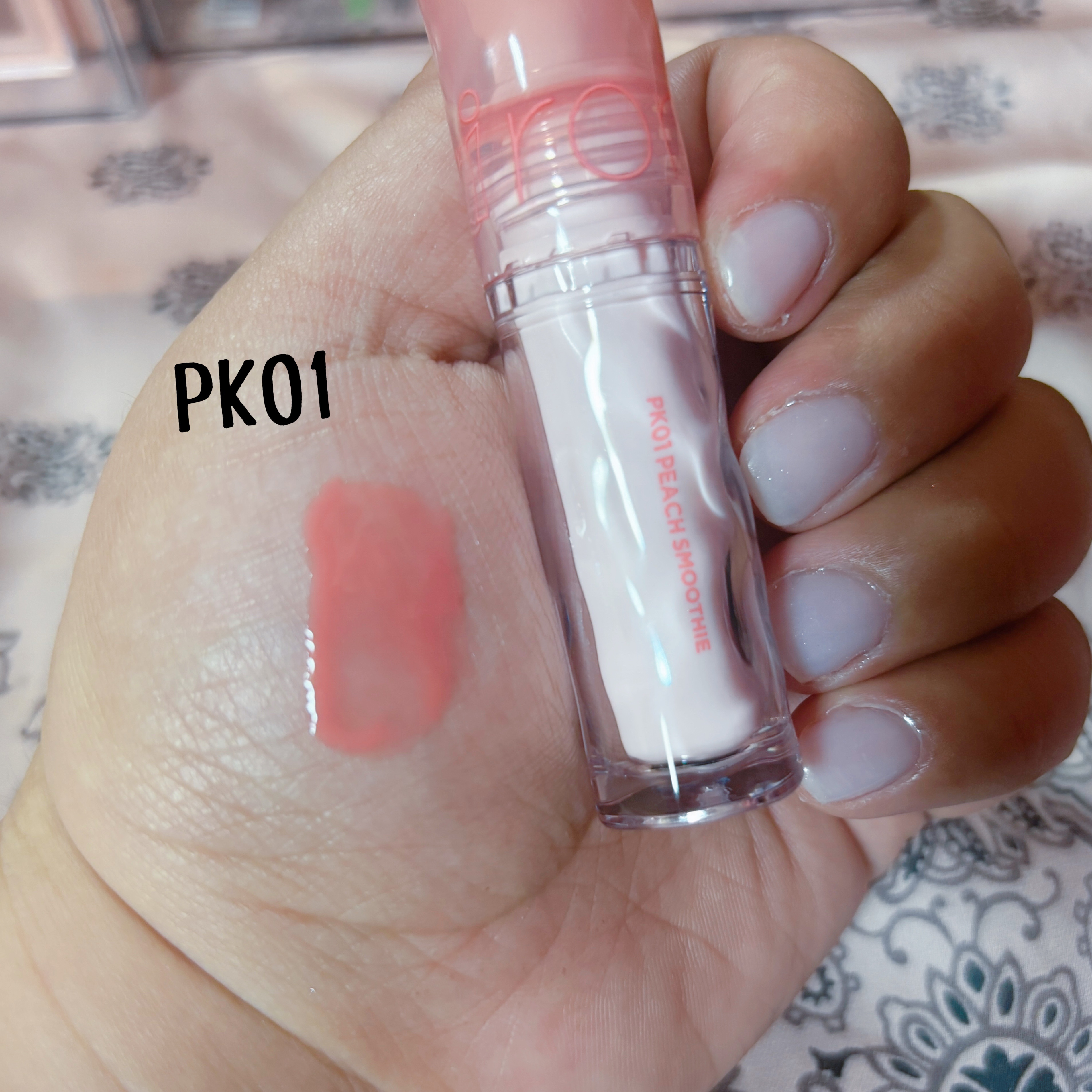 ロムシピ レシピグロス PK02 ピンクエイド/rom&Cipi/リップグロスを使ったクチコミ（2枚目）