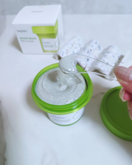 緑豆毛穴クレイパック/beplain/洗い流すパック・マスクを使ったクチコミ(4枚目)