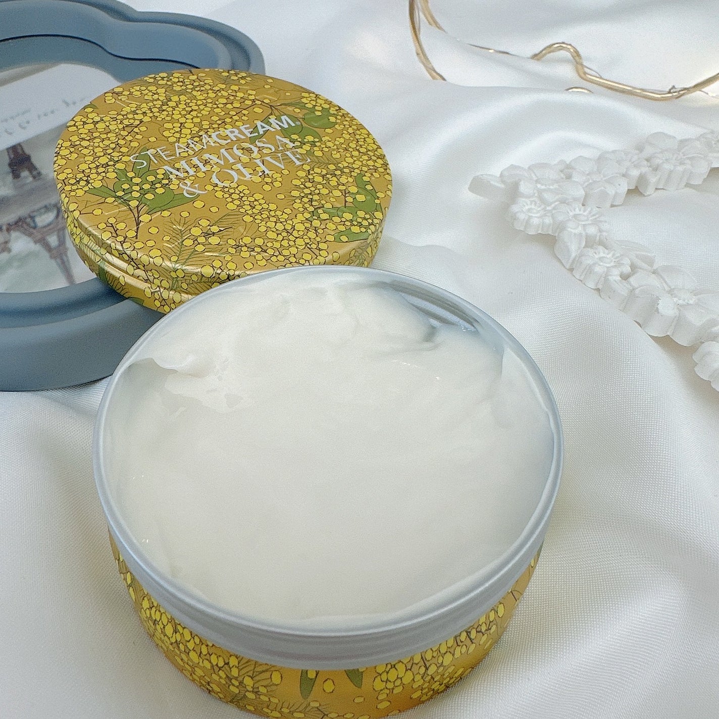 スチームクリーム ミモザ&オリーブ/STEAMCREAM/ボディクリームを使ったクチコミ(4枚目)