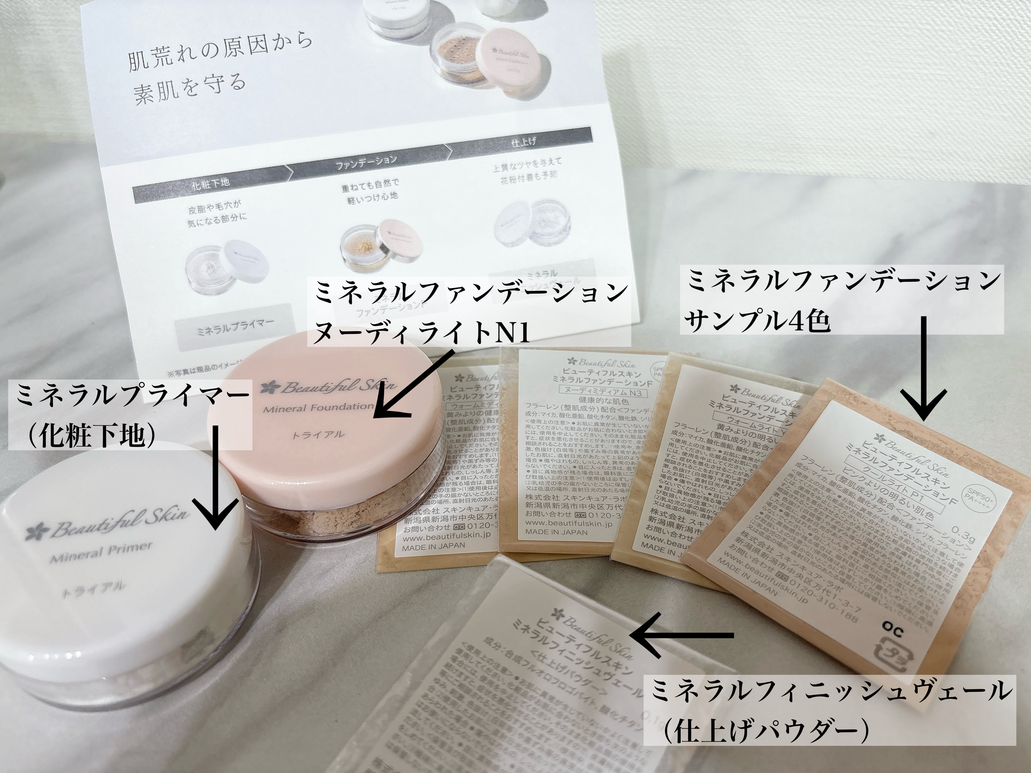 ミネラルファンデーション トライアルセット/ビューティフルスキン/トライアルキットを使ったクチコミ（3枚目）