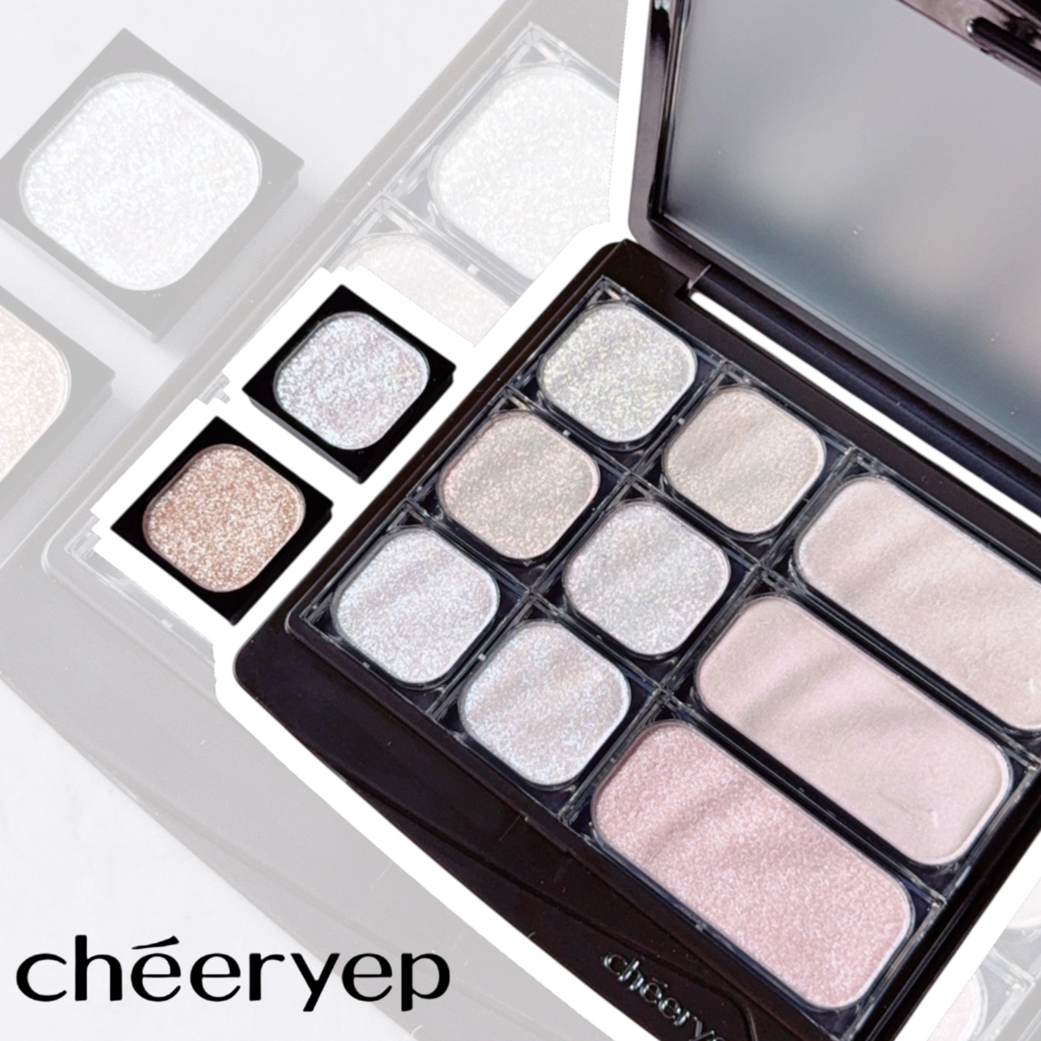 Sサイズアイシャドウブロック マグネット式カスタムパレット/CHEERYEP/単色アイシャドウを使ったクチコミ（1枚目）