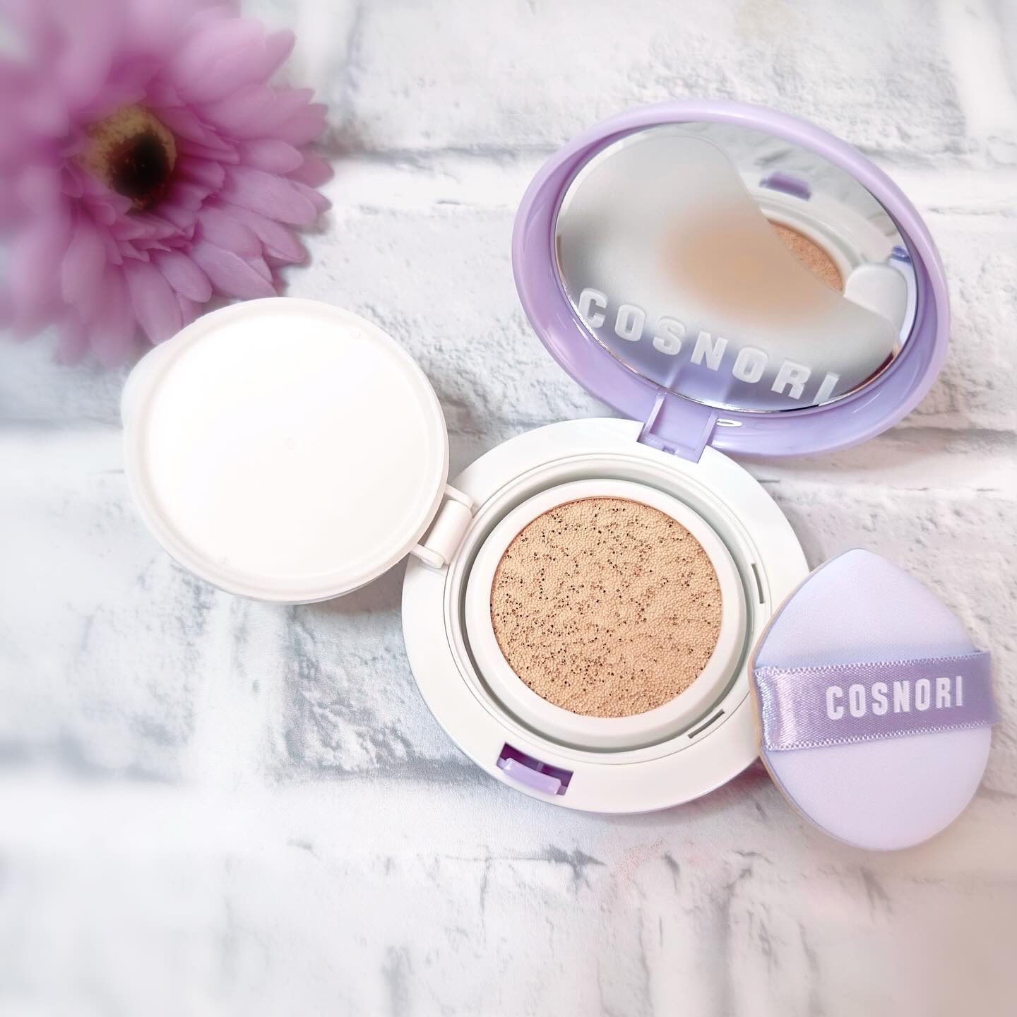 パンテノールバリアクッション/COSNORI/クッションファンデーションを使ったクチコミ（2枚目）