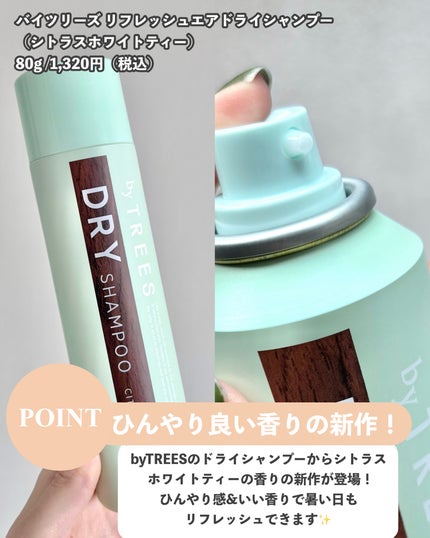 リフレッシュエアドライシャンプー(シトラスホワイトティー)/byTREES/ドライシャンプーを使ったクチコミ(2枚目)