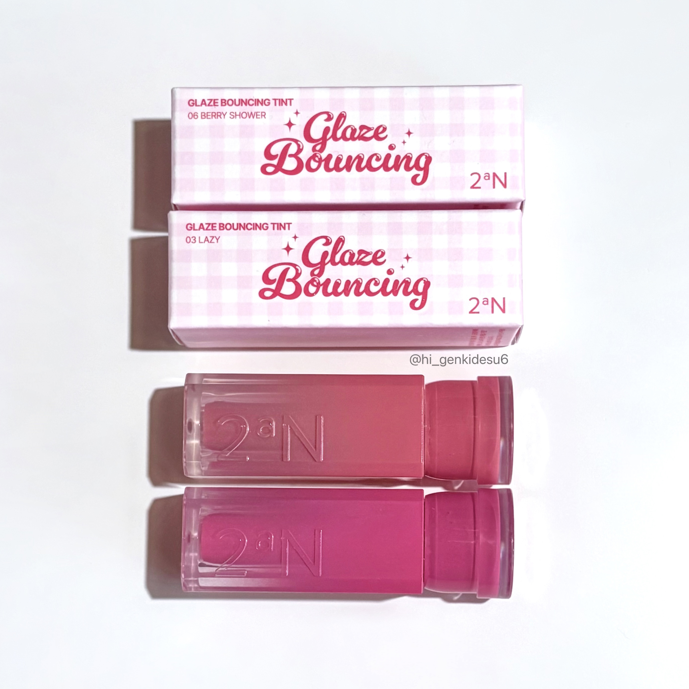 グレイズバウンシングティント 03 Lazy/2aN/リップティントを使ったクチコミ（3枚目）