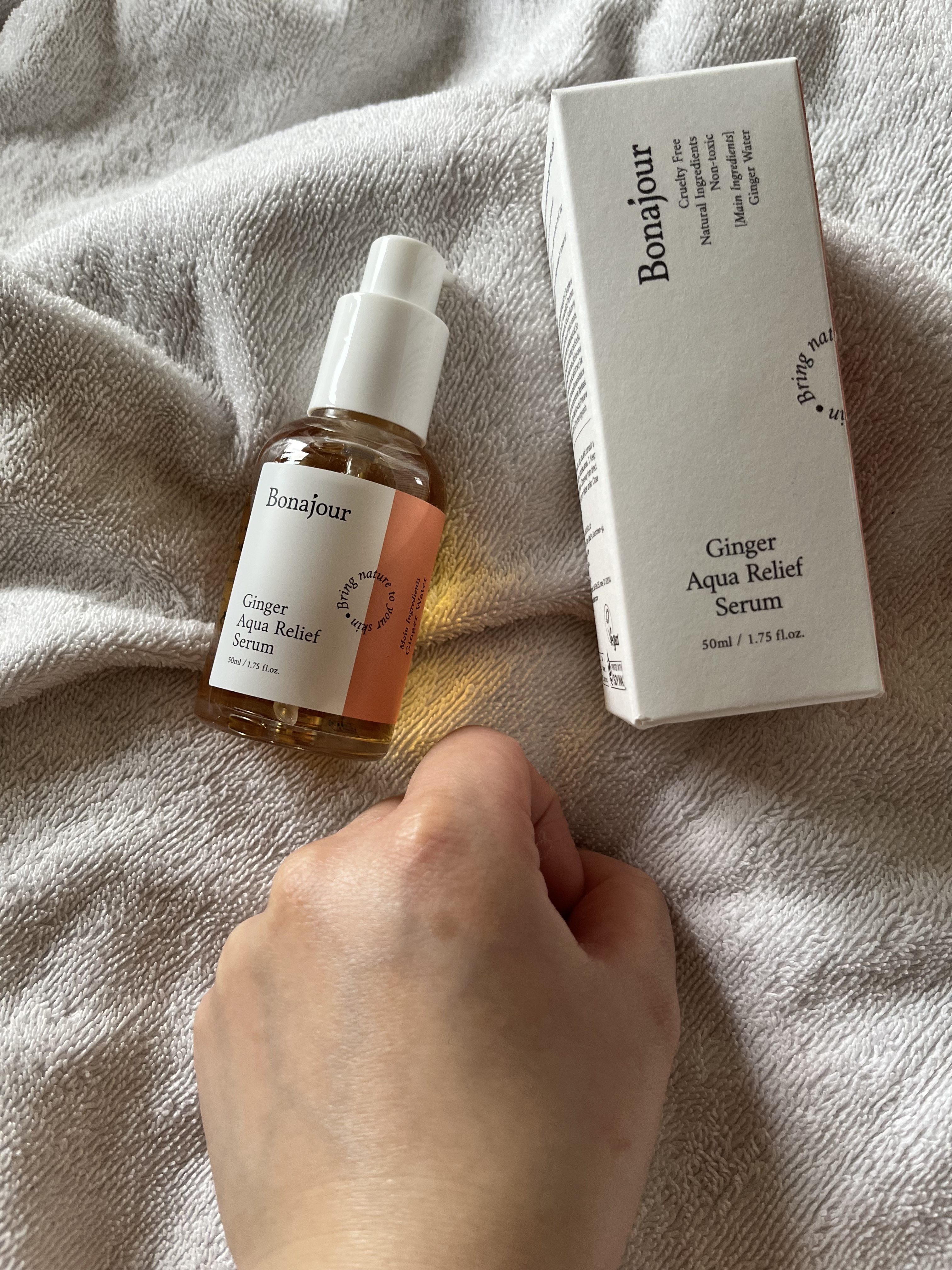 ジンジャーアクアリリーフセラム/Bonajour/美容液を使ったクチコミ（3枚目）
